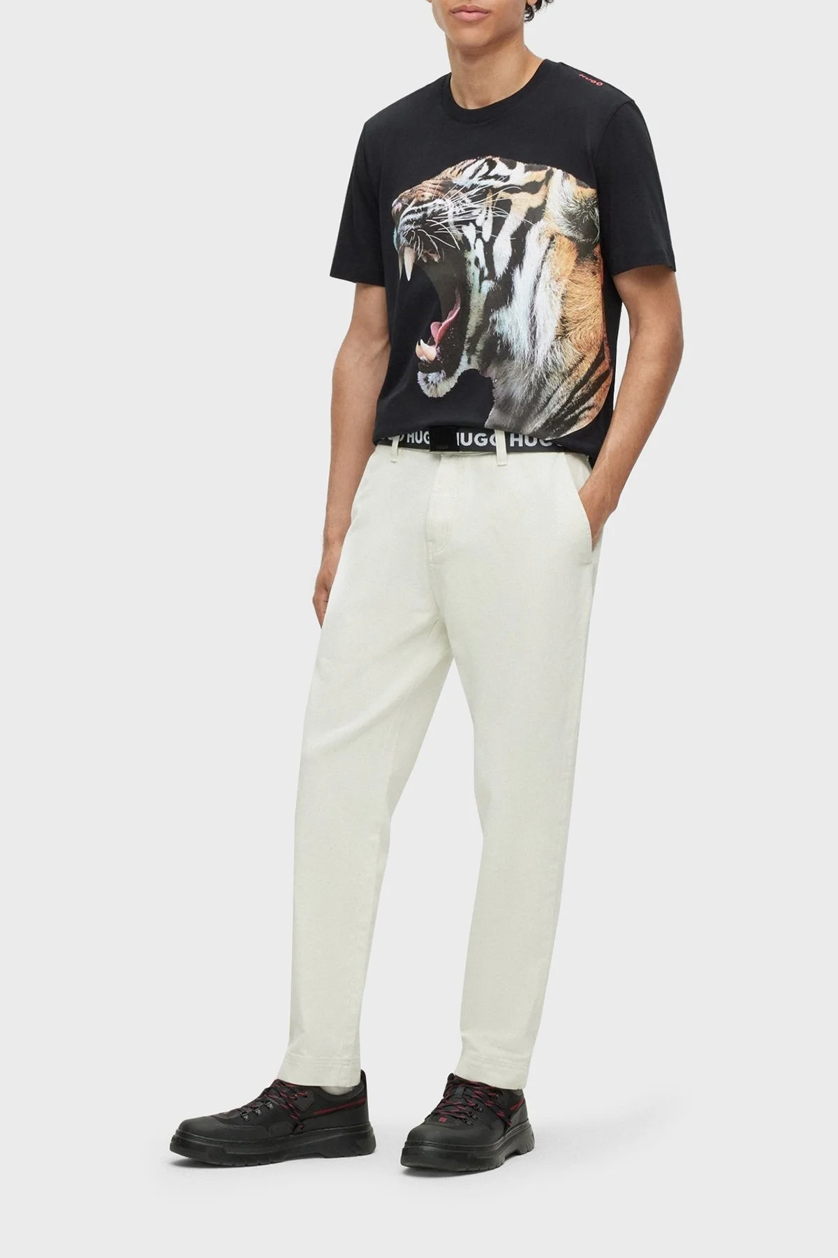 Hugo % 100 Pamuk Regular Fit Bisiklet Yaka Erkek T Shirt 50494577 001 SİYAH - 2