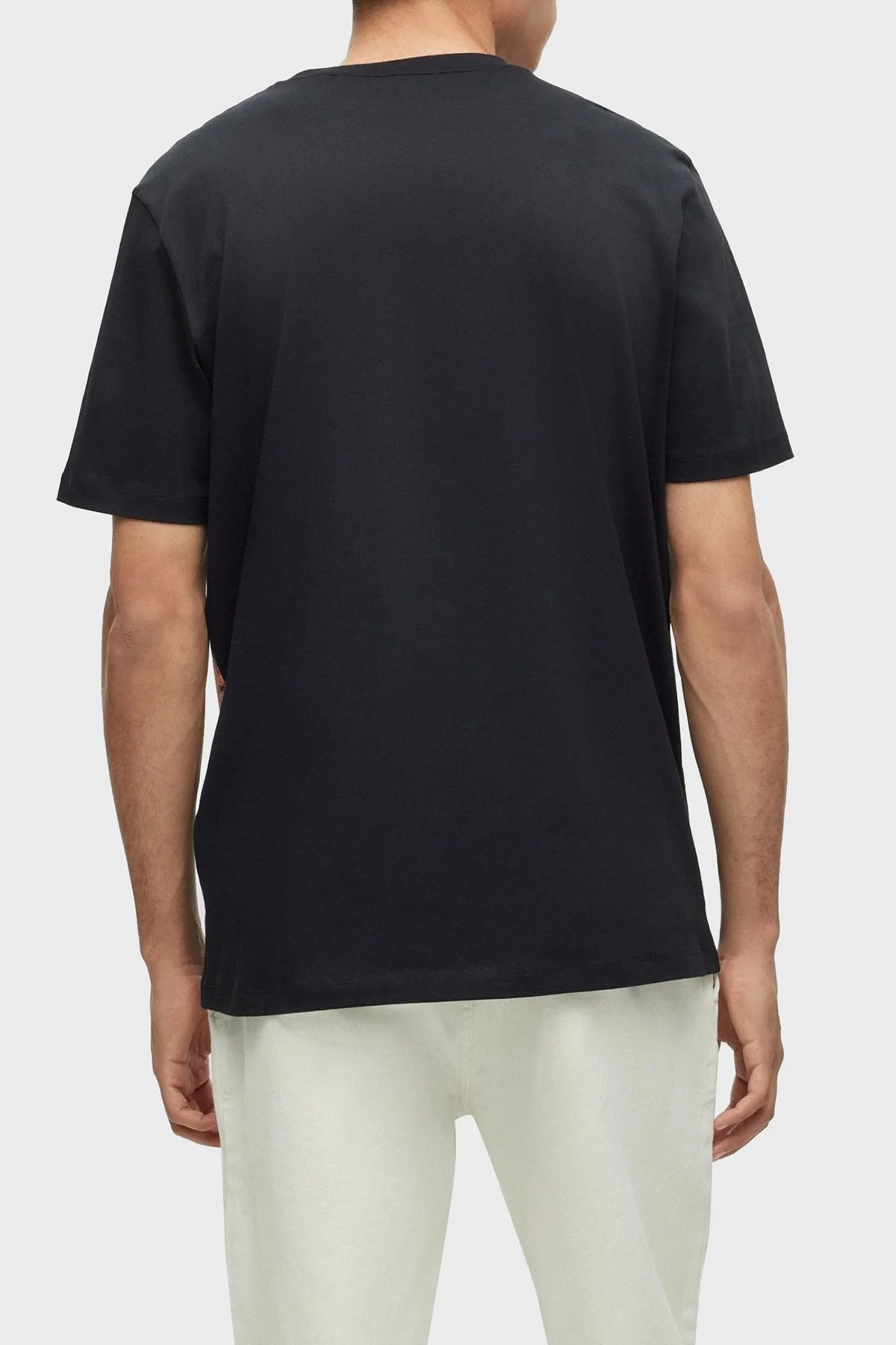 Hugo % 100 Pamuk Regular Fit Bisiklet Yaka Erkek T Shirt 50494577 001 SİYAH - 3