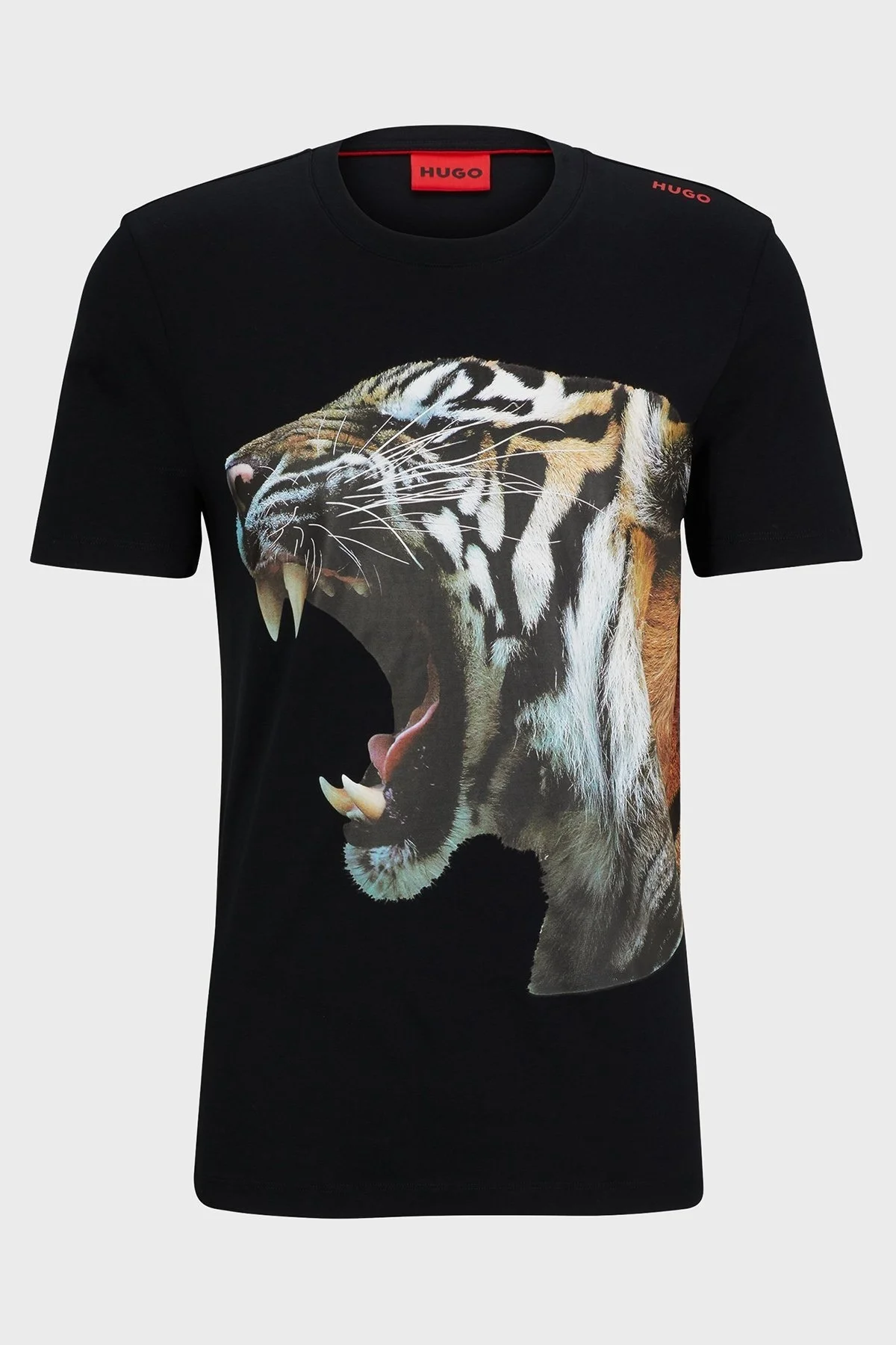 Hugo % 100 Pamuk Regular Fit Bisiklet Yaka Erkek T Shirt 50494577 001 SİYAH - 5