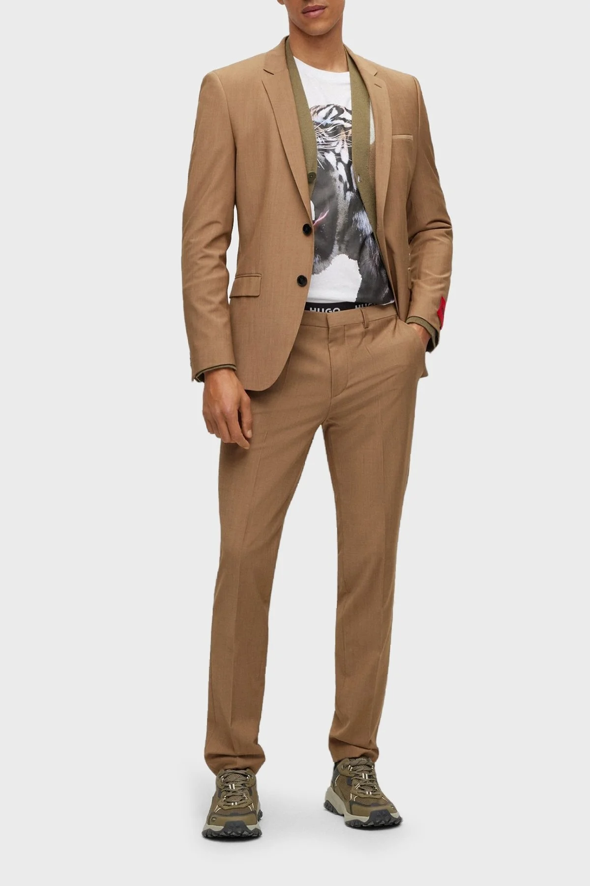 Hugo % 100 Pamuk Regular Fit Bisiklet Yaka Erkek T Shirt 50494577 100 BEYAZ - 2