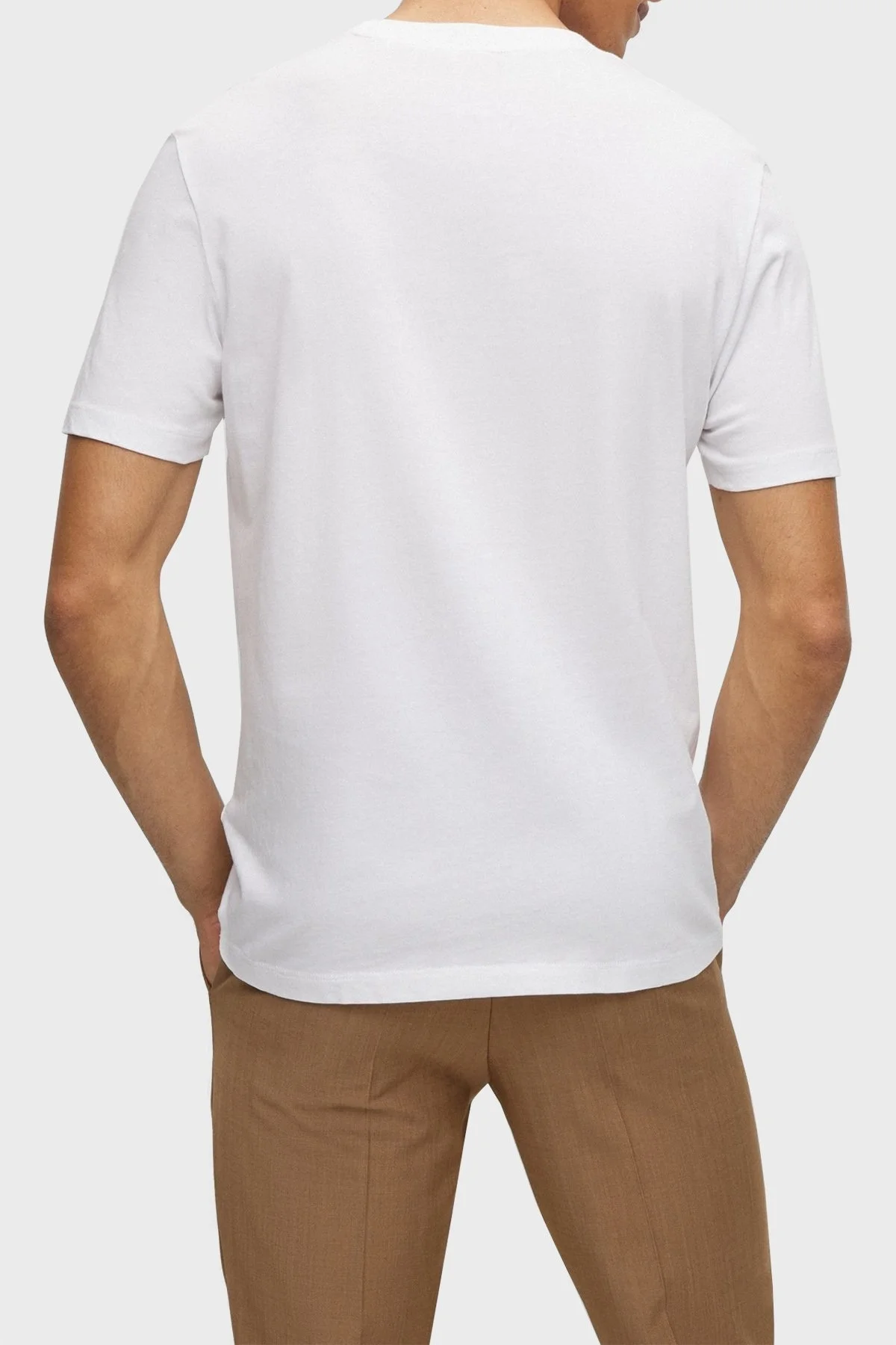 Hugo % 100 Pamuk Regular Fit Bisiklet Yaka Erkek T Shirt 50494577 100 BEYAZ - 3