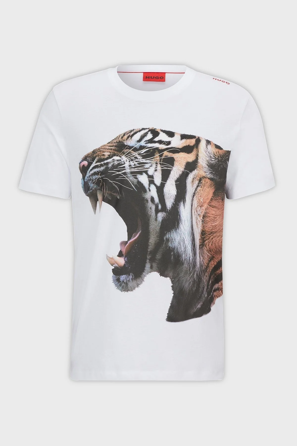 Hugo % 100 Pamuk Regular Fit Bisiklet Yaka Erkek T Shirt 50494577 100 BEYAZ - 5