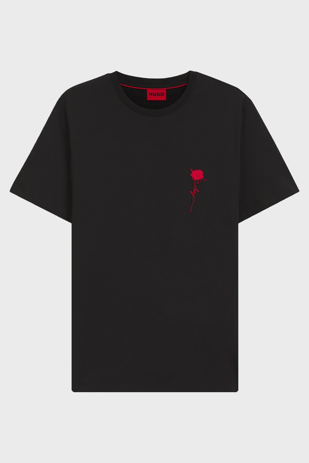 Hugo % 100 Pamuk Regular Fit Bisiklet Yaka Erkek T Shirt 50574447 001 Siyah - 5