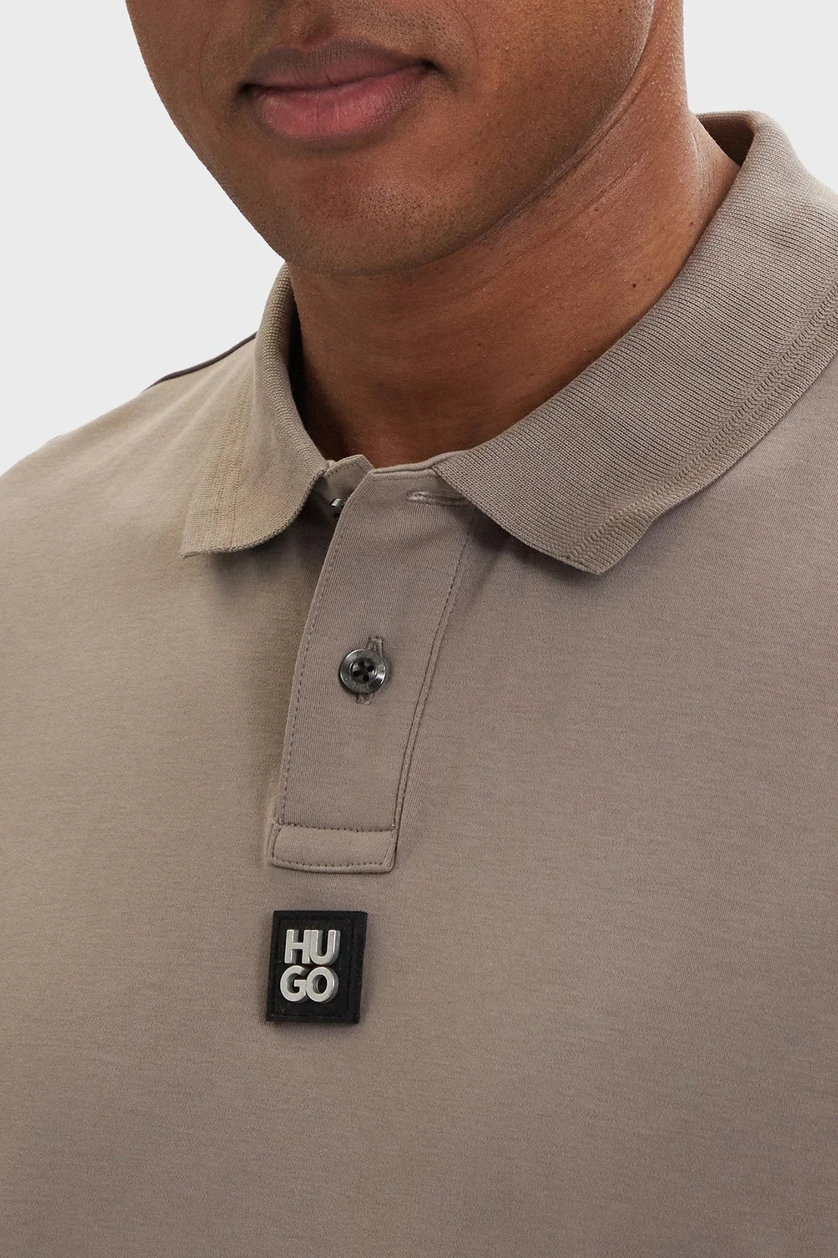 Hugo % 100 Pamuk Regular Fit Düğmeli Erkek Polo 50517638 237 GRİ - 4