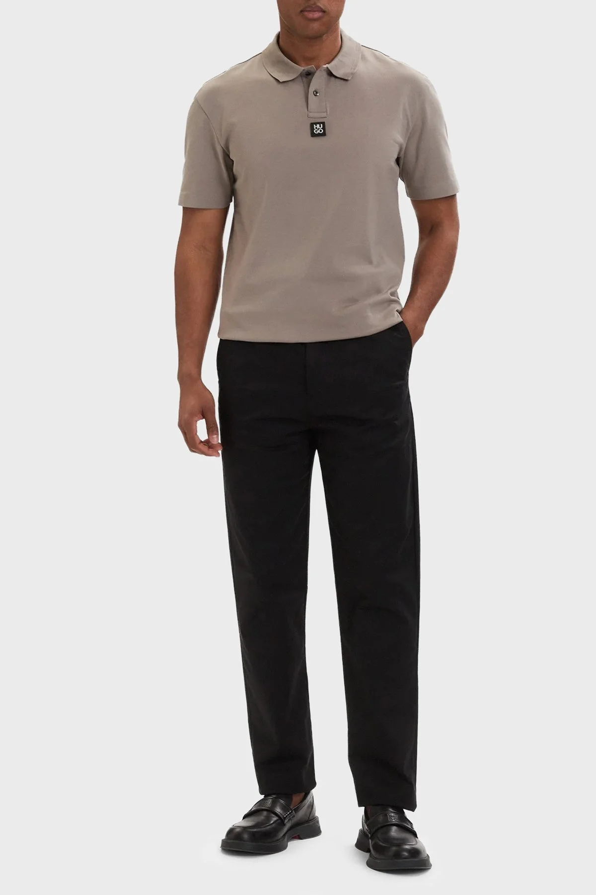 Hugo % 100 Pamuk Regular Fit Düğmeli Erkek Polo 50517638 237 GRİ - 2