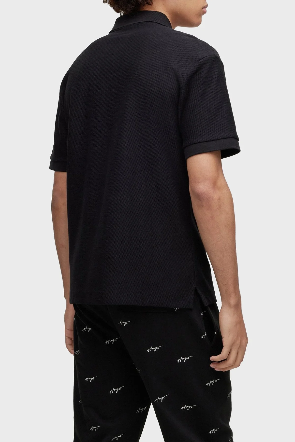 Hugo % 100 Pamuk Regular Fit Düğmeli Erkek Polo T Shirt 50488854 001 SİYAH - 2