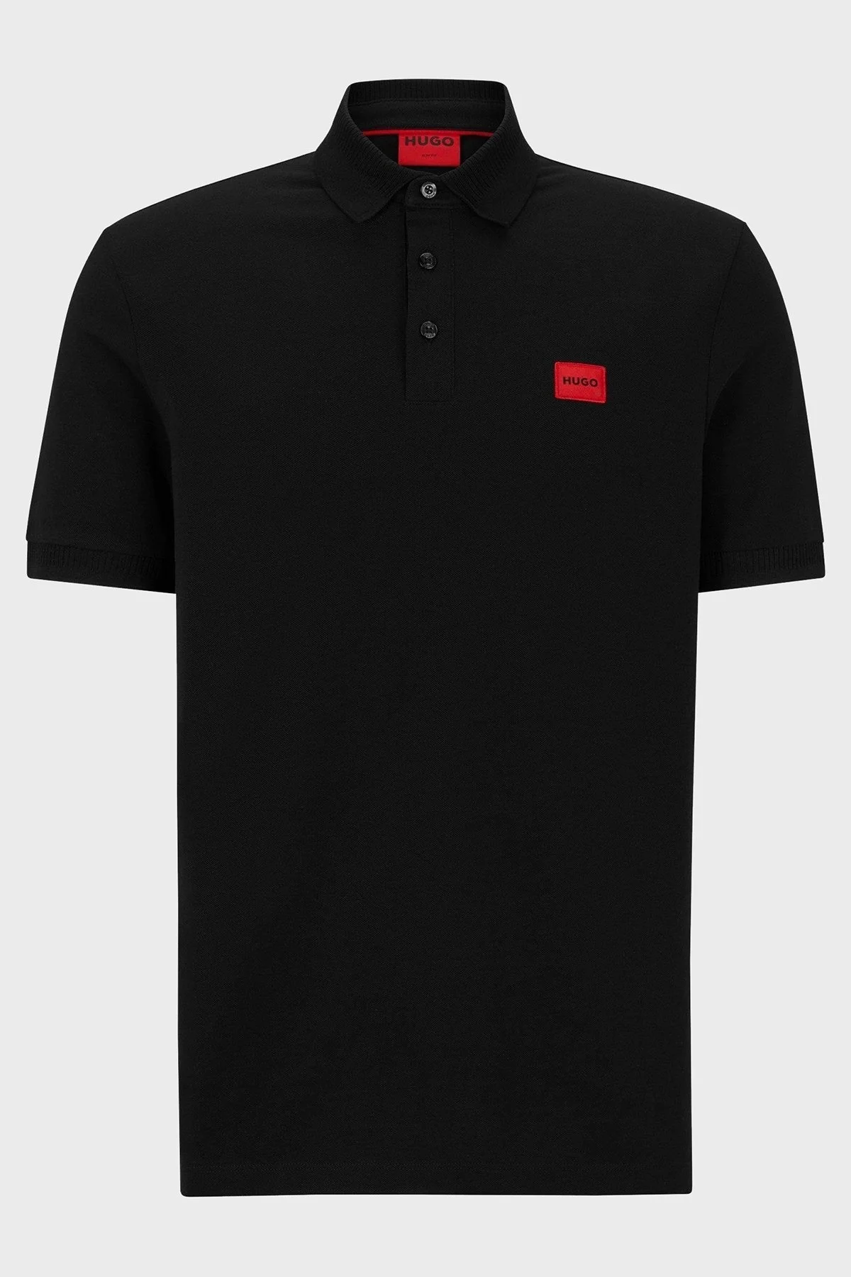 Hugo % 100 Pamuk Regular Fit Düğmeli Erkek Polo Yaka T Shirt 50490770 001 SİYAH - 5