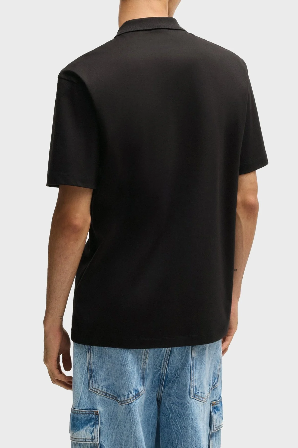 Hugo % 100 Pamuk Regular Fit Düğmeli Erkek Polo Yaka T Shirt 50517638 001 SİYAH - 3