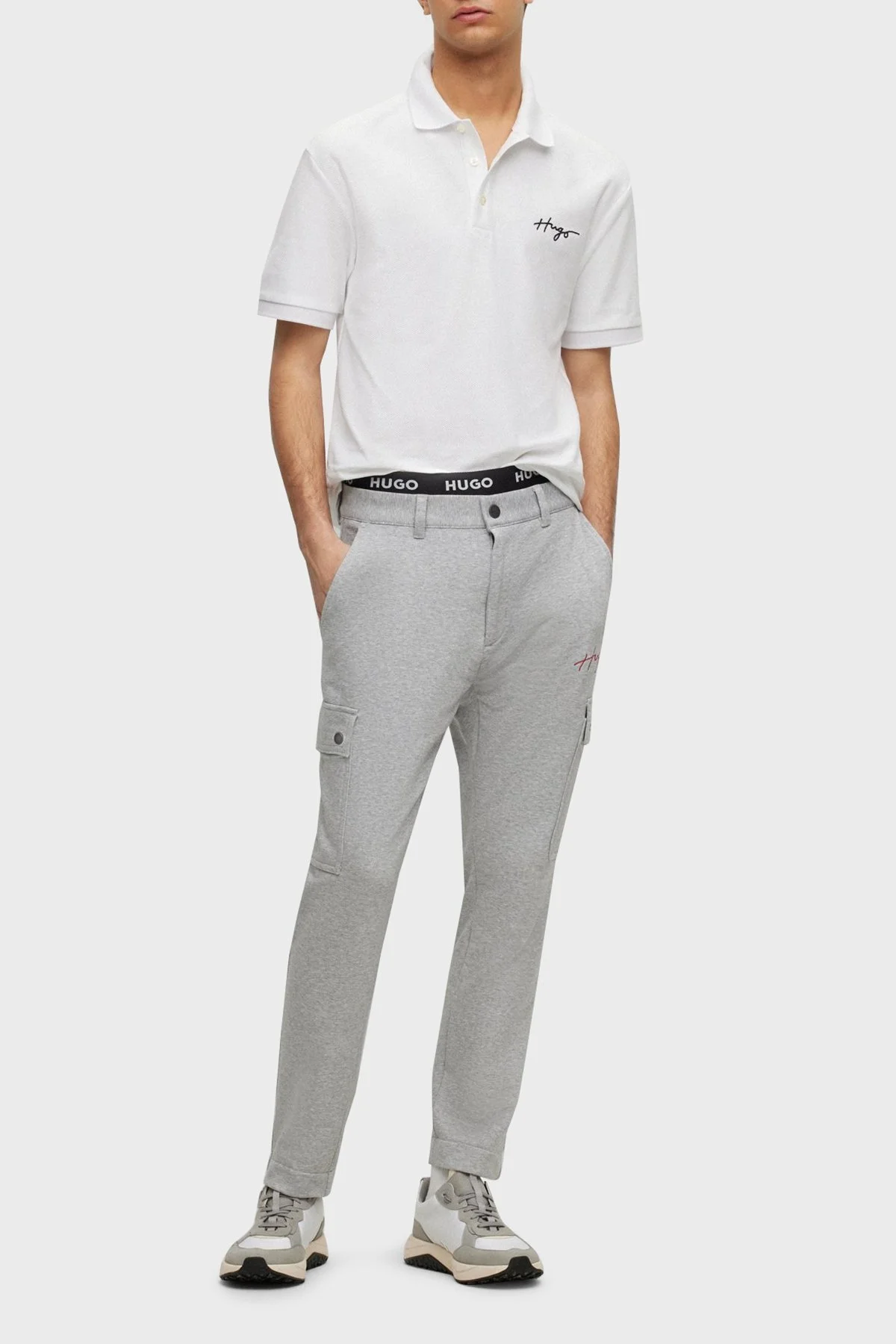 Hugo % 100 Pamuk Regular Fit Düğmeli Polo Erkek T Shirt 50488854 100 BEYAZ - 2