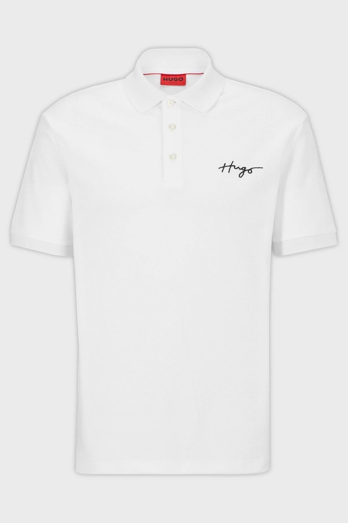 Hugo % 100 Pamuk Regular Fit Düğmeli Polo Erkek T Shirt 50488854 100 BEYAZ - 5