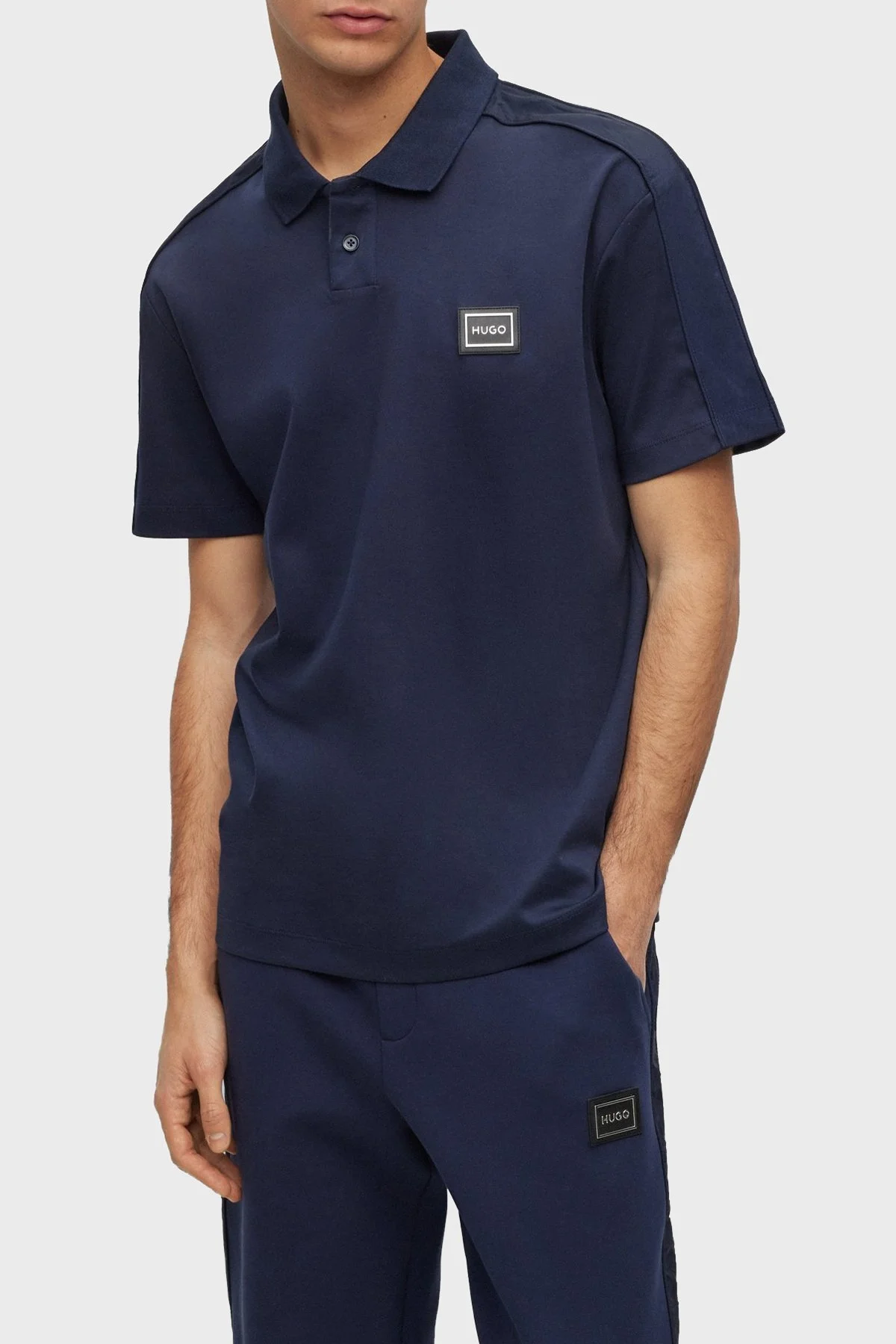 Hugo % 100 Pamuk Regular Fit Erkek Polo T Shirt 50488903 405 LACİVERT - 1