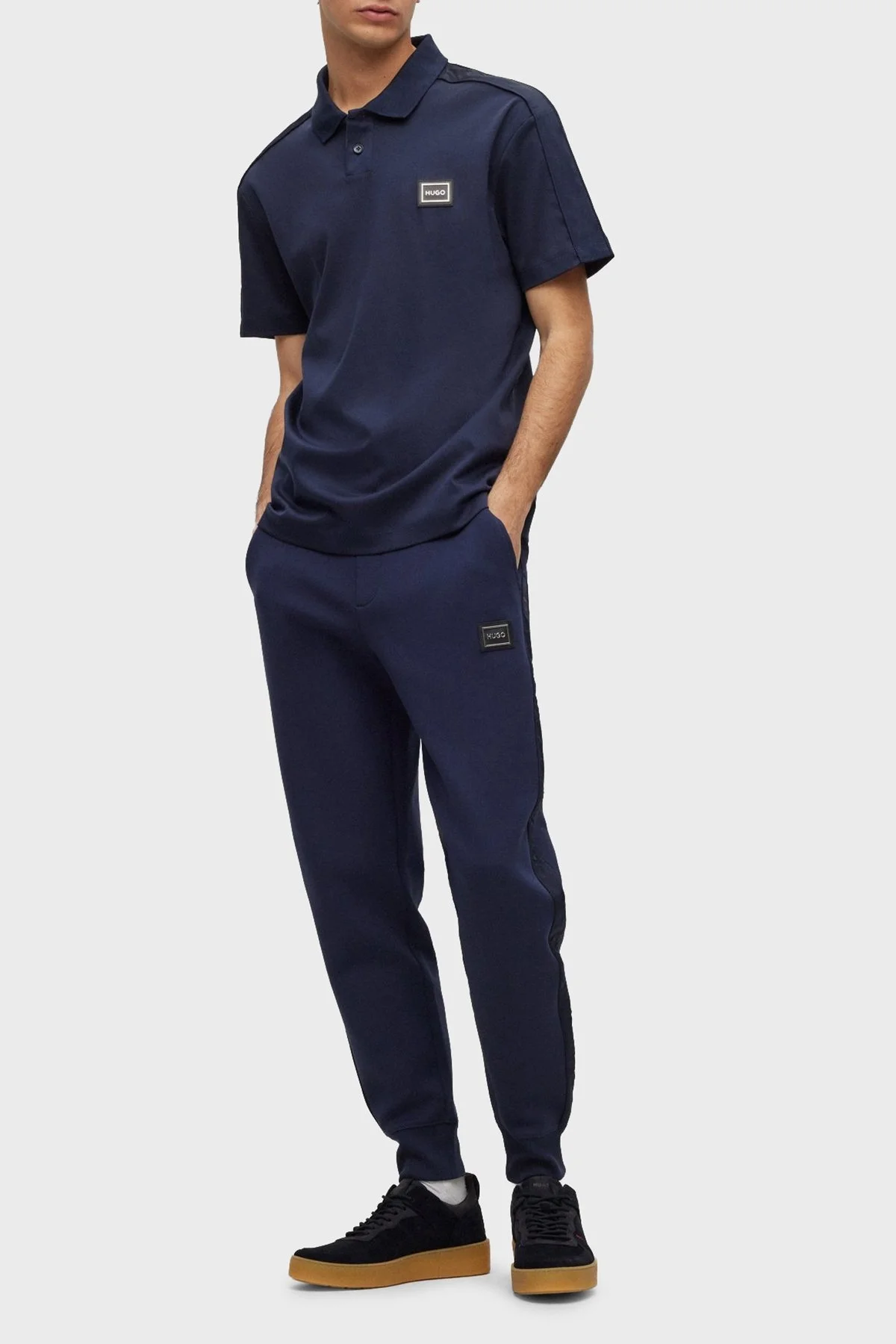 Hugo % 100 Pamuk Regular Fit Erkek Polo T Shirt 50488903 405 LACİVERT - 2