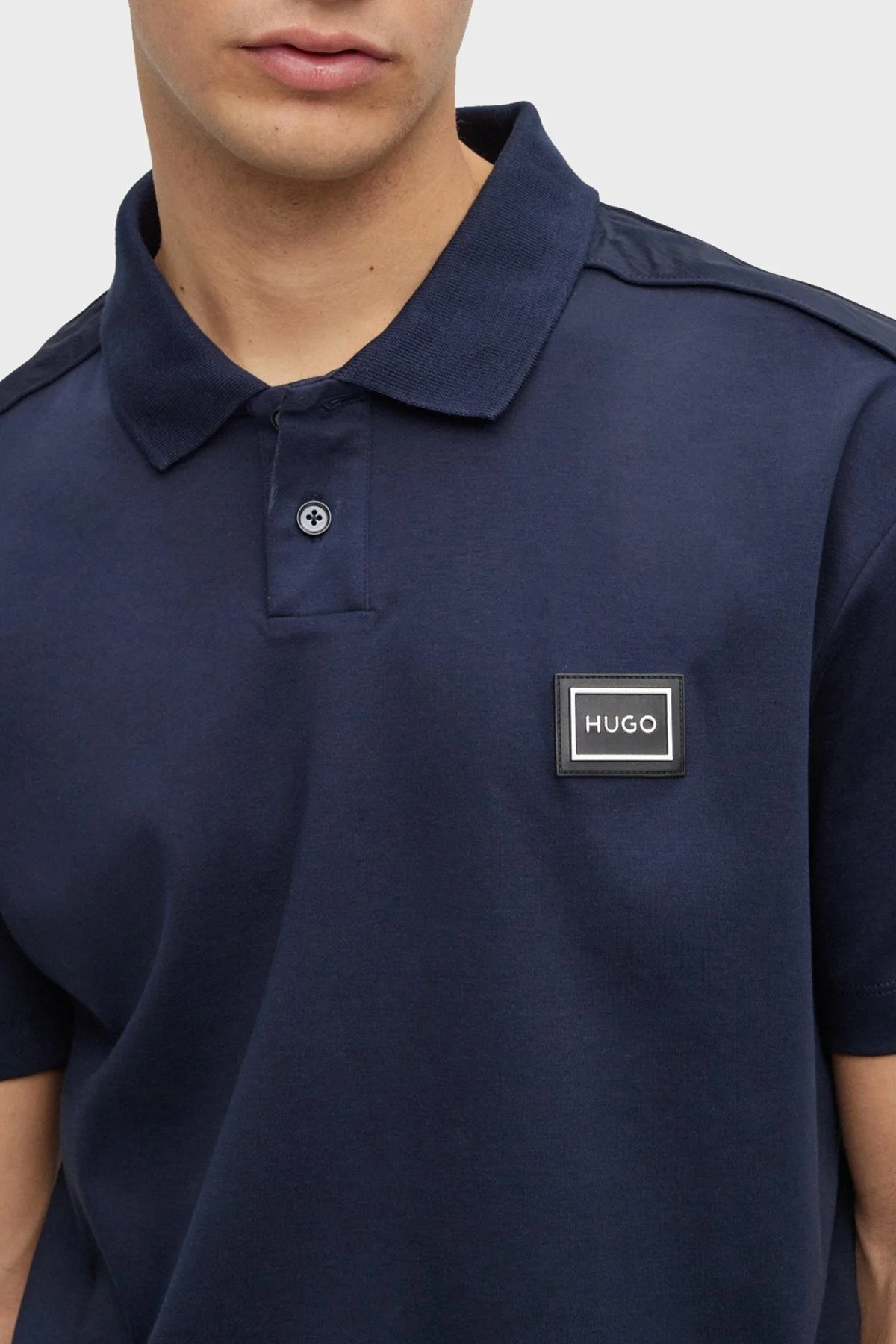 Hugo % 100 Pamuk Regular Fit Erkek Polo T Shirt 50488903 405 LACİVERT - 4