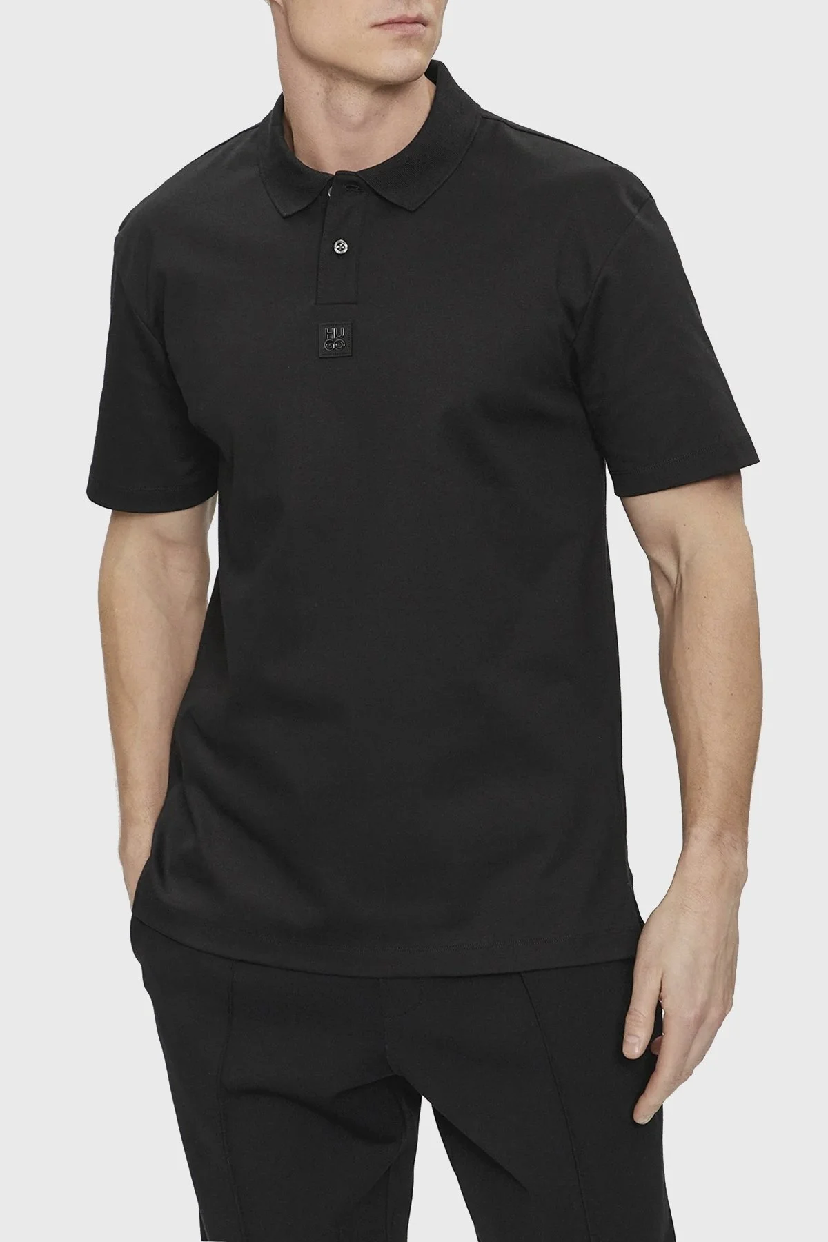 Hugo % 100 Pamuk Regular Fit Erkek Polo Yaka T Shirt 50515269 001 SİYAH - 1