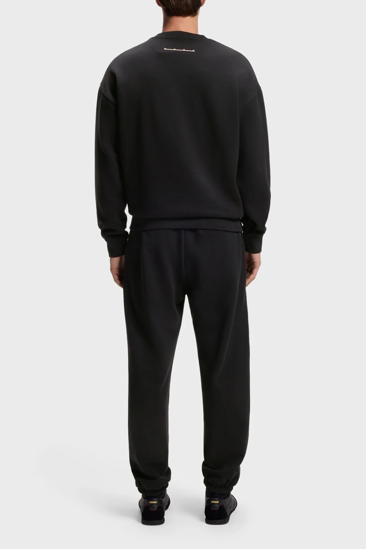 Hugo %100 Pamuk Relaxed Fit Bisiklet Yaka Logo Baskılı Erkek Sweat 50568124 001 Siyah - 4