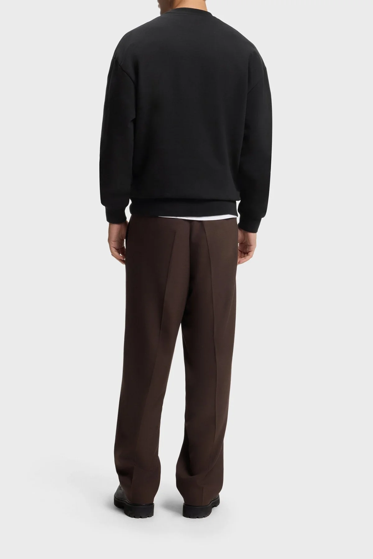Hugo %100 Pamuk Relaxed Fit Bisiklet Yaka Logo Baskılı Erkek Sweat 50568287 001 Siyah - 3