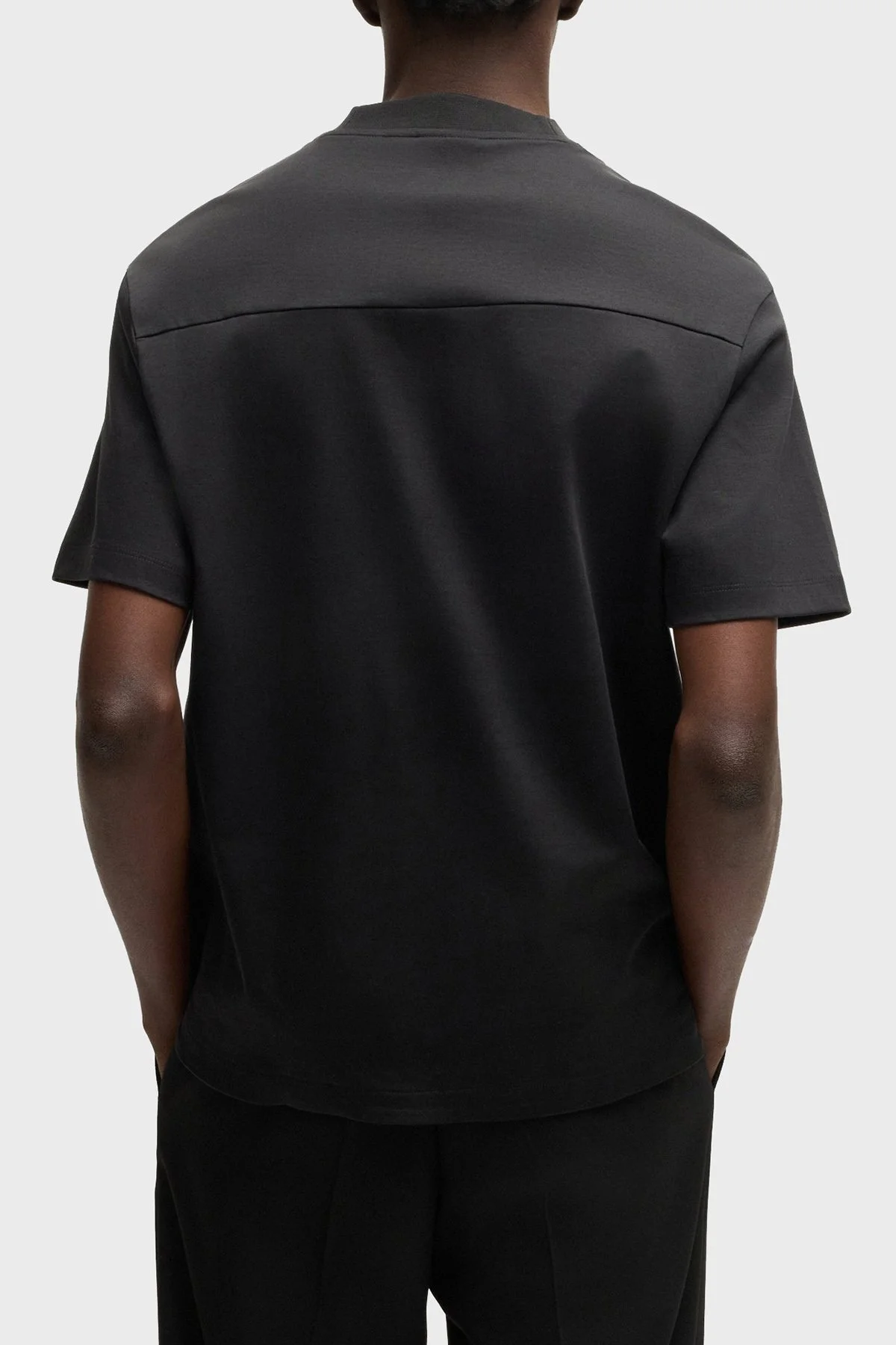 Hugo % 100 Pamuk Relaxed Fit Bisiklet Yaka Logolu Erkek T Shirt 50535499 001 SİYAH - 3