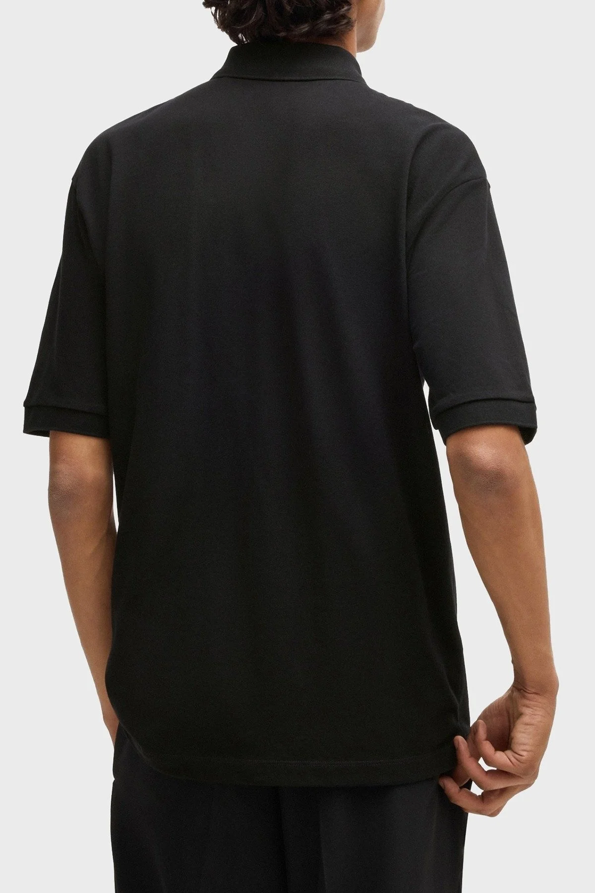 Hugo % 100 Pamuk Relaxed Fit Düğmeli Erkek Polo Yaka T Shirt 50493206 001 SİYAH - 3