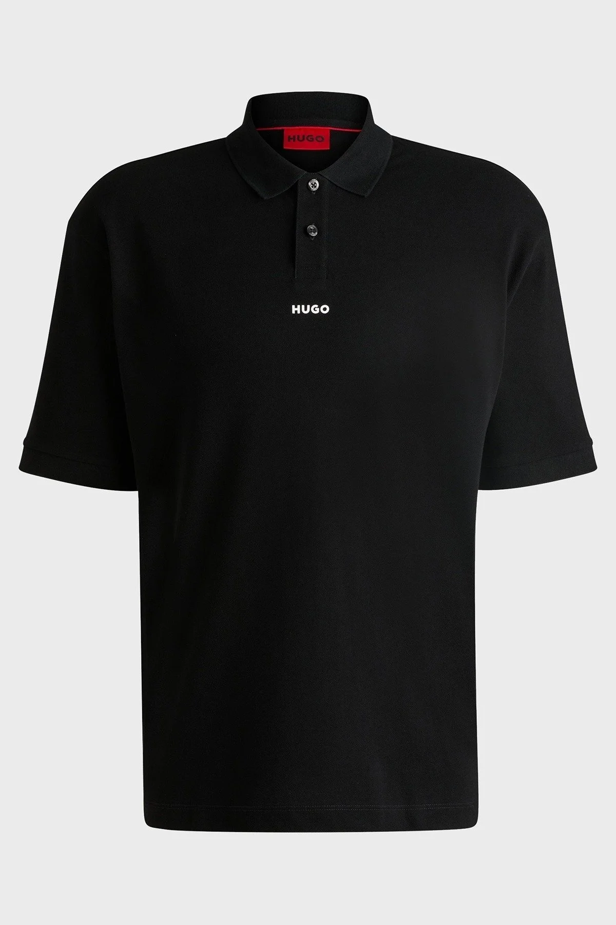 Hugo % 100 Pamuk Relaxed Fit Düğmeli Erkek Polo Yaka T Shirt 50493206 001 SİYAH - 5