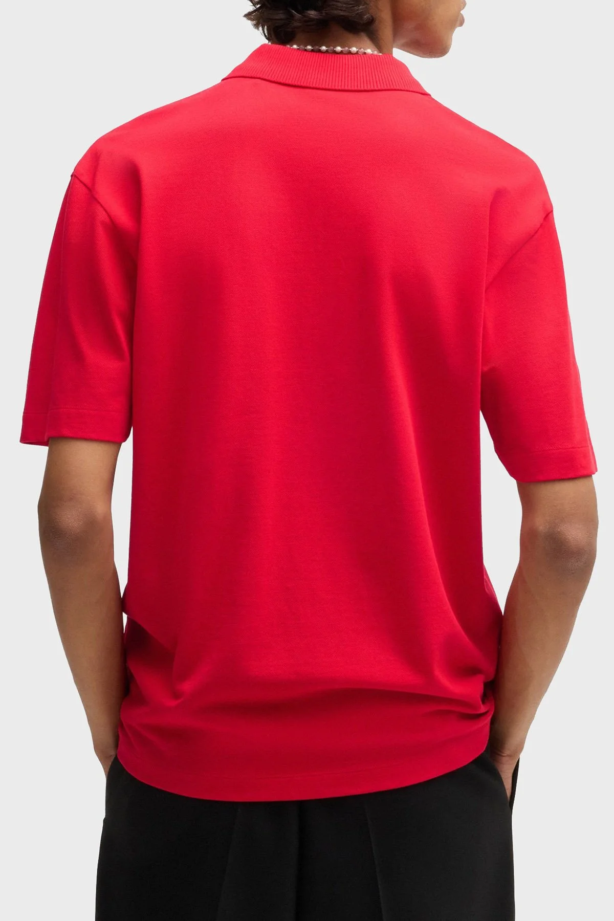Hugo % 100 Pamuk Relaxed Fit Düğmeli Erkek Polo Yaka T Shirt 50493206 694 KIRMIZI - 3