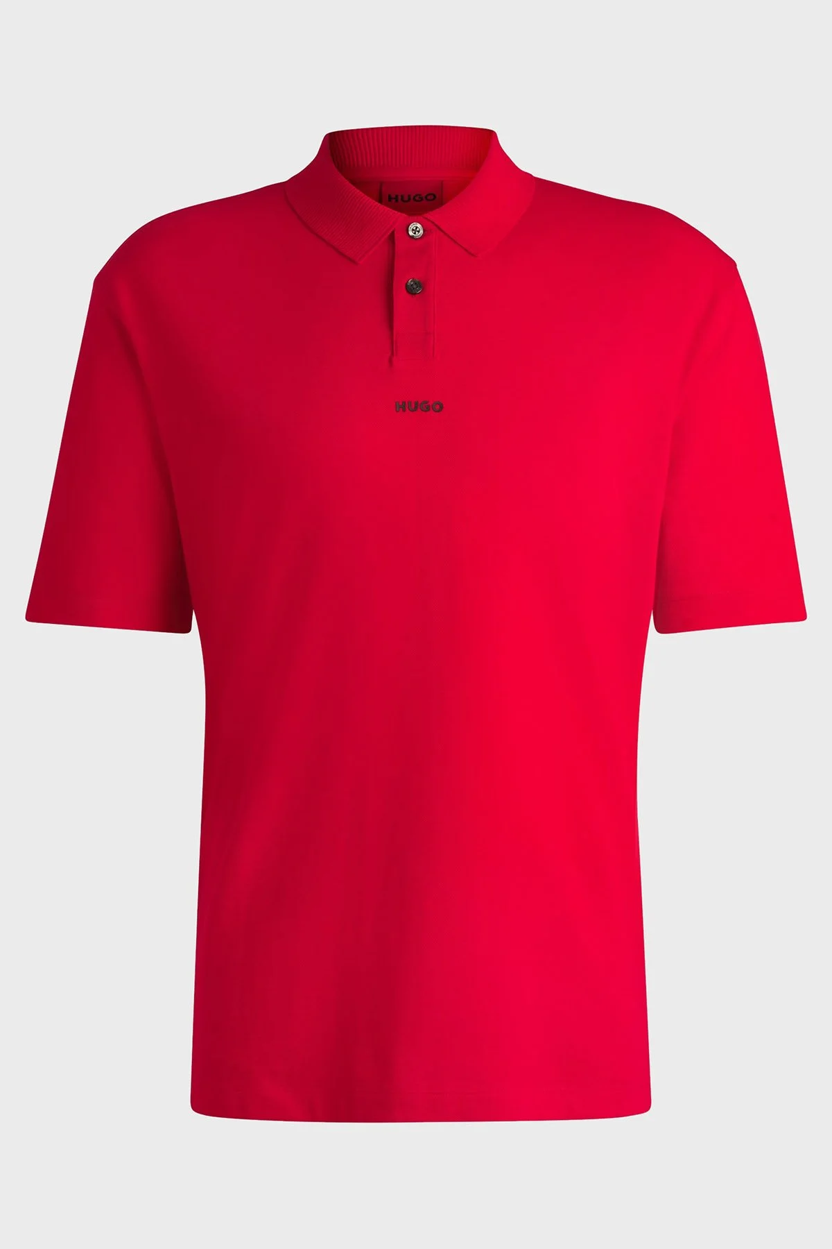 Hugo % 100 Pamuk Relaxed Fit Düğmeli Erkek Polo Yaka T Shirt 50493206 694 KIRMIZI - 5