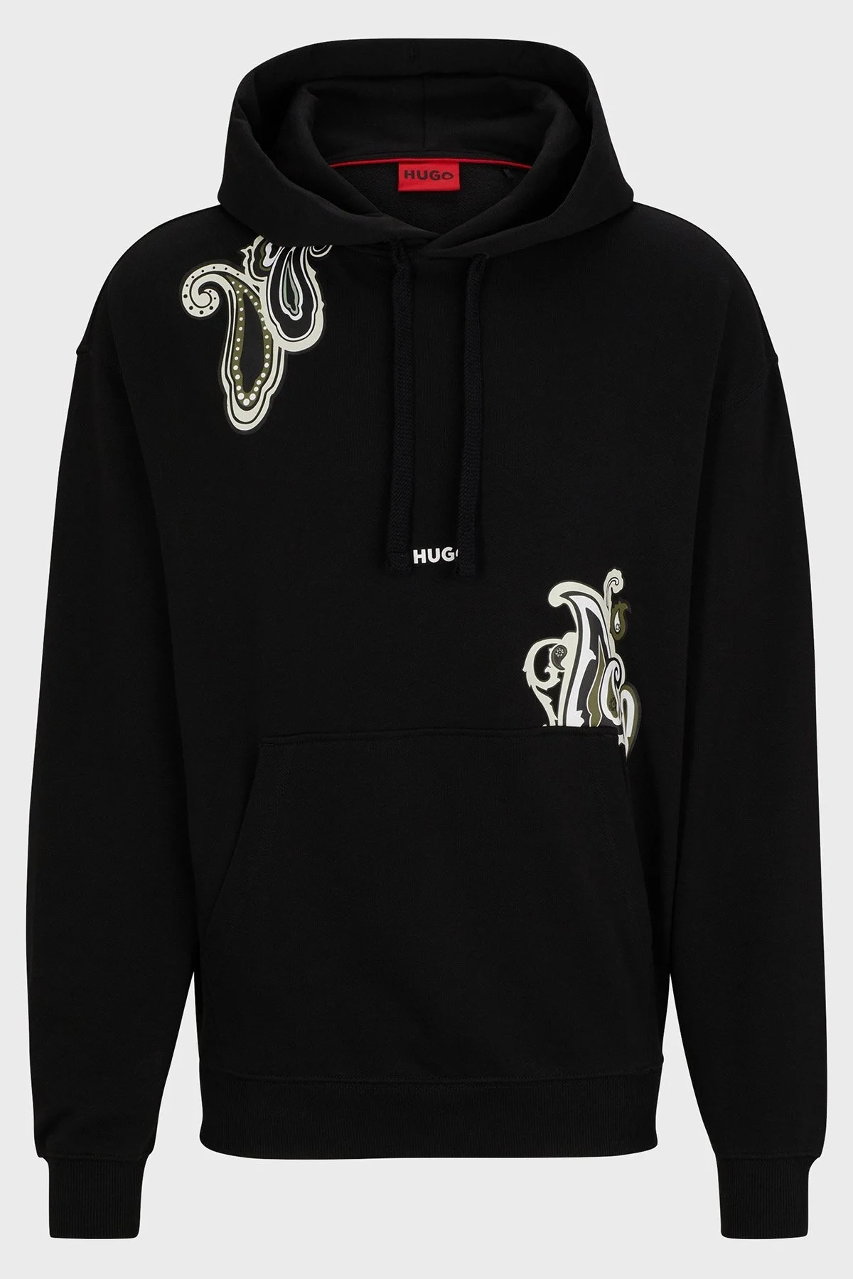 Hugo % 100 Pamuk Relaxed Fit Kanguru Cepli Kapüşonlu Erkek Sweat 50494559 001 SİYAH - 10