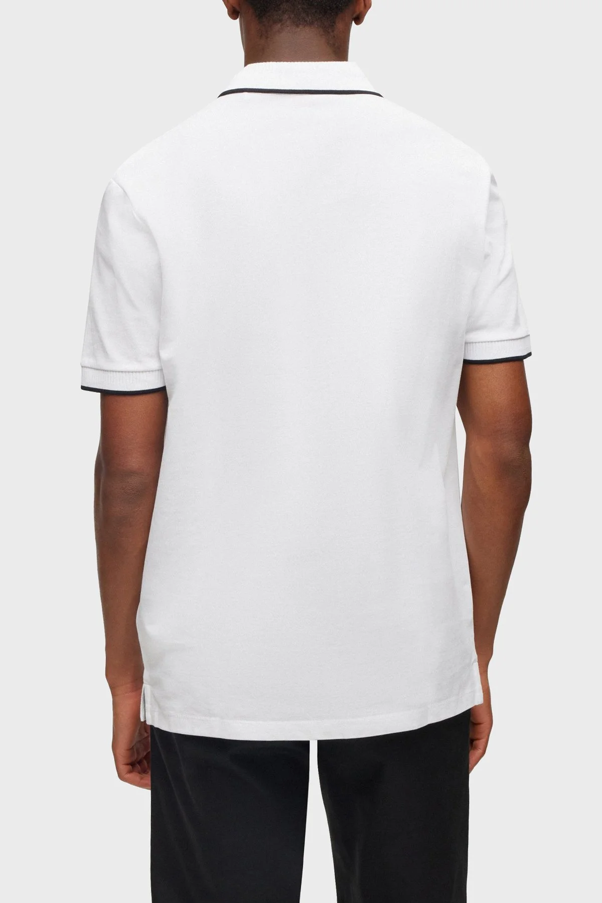 Hugo % 100 Pamuk Slim Fit Erkek Polo Yaka T Shirt 50490775 120 BEYAZ - 3