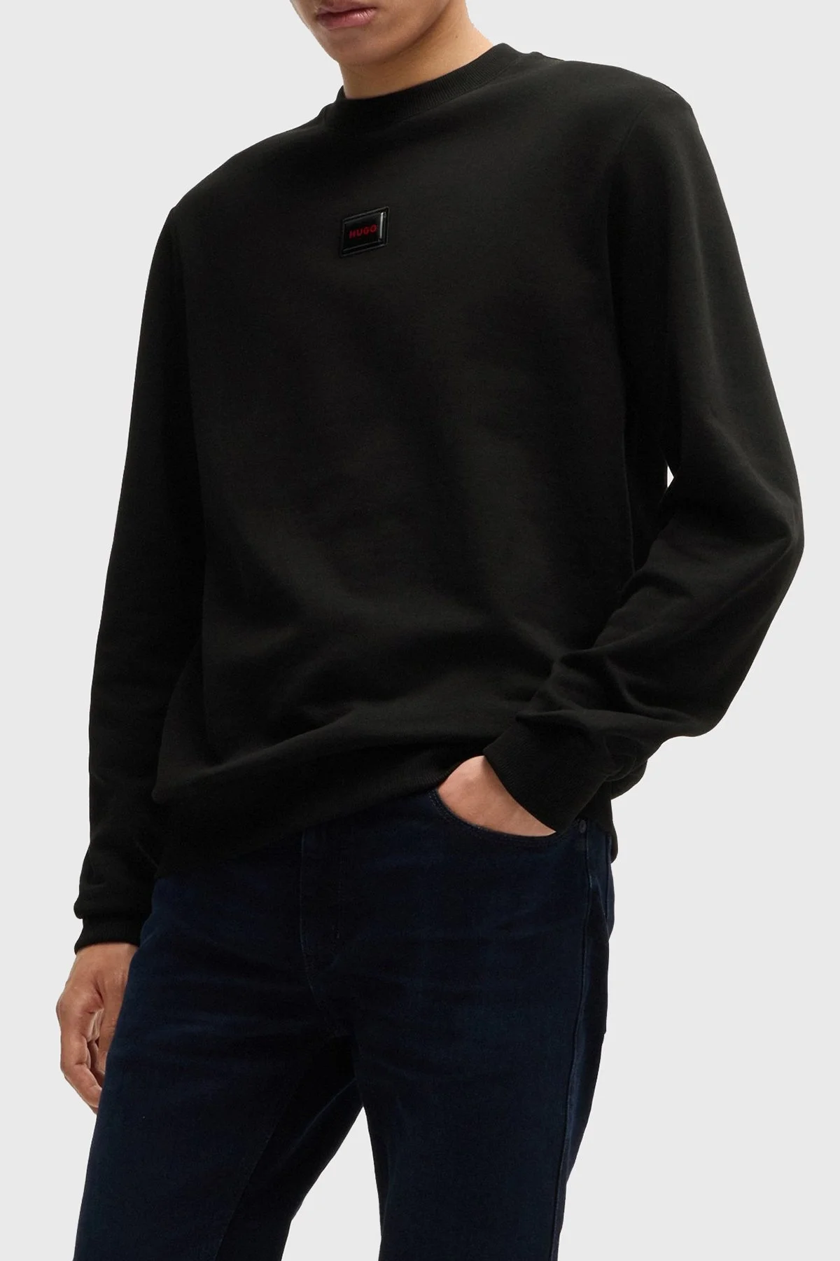 Hugo % 100 Pamuklu Regular Fit Erkek Sweat 50528174 001 SİYAH - 1