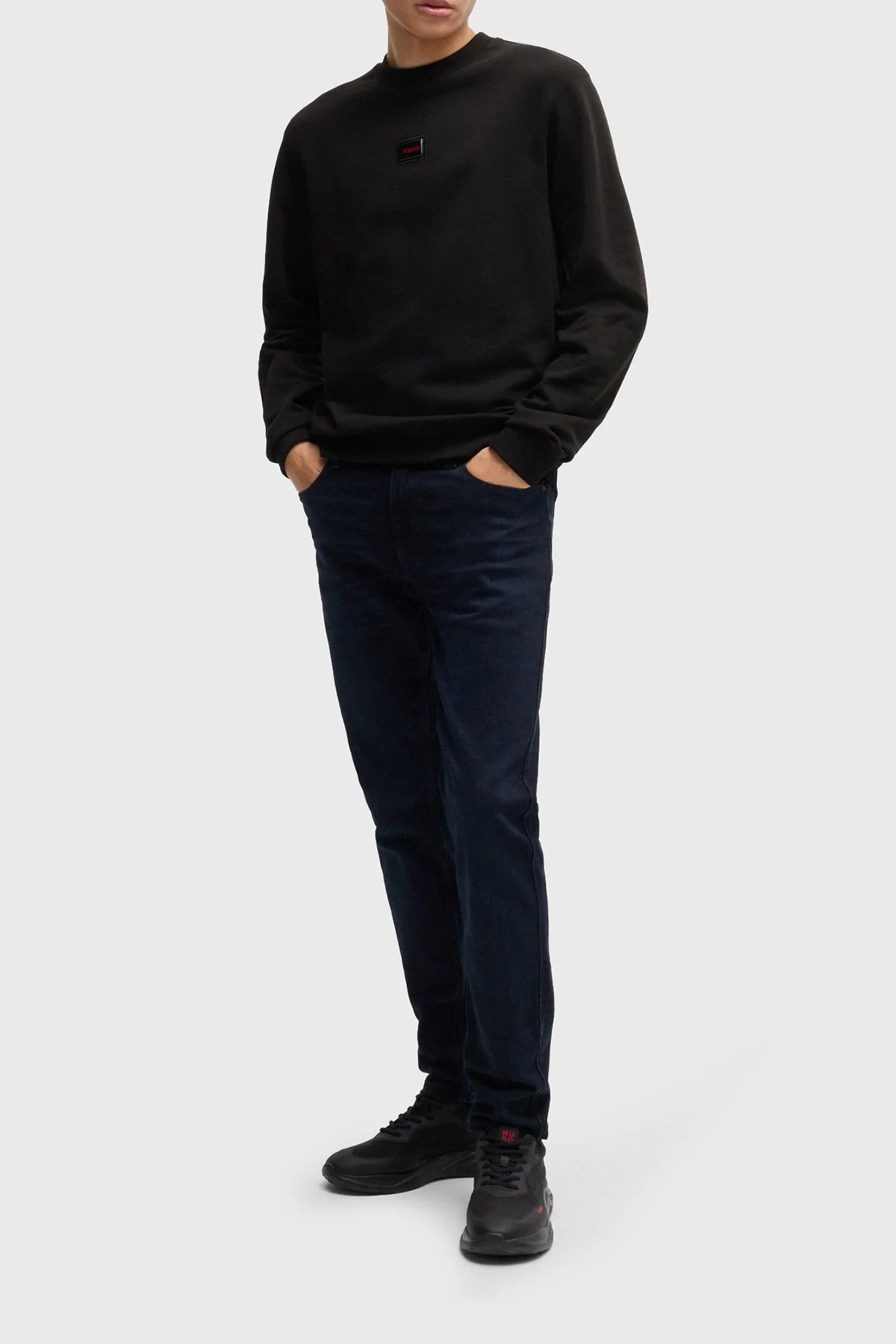 Hugo % 100 Pamuklu Regular Fit Erkek Sweat 50528174 001 SİYAH - 2
