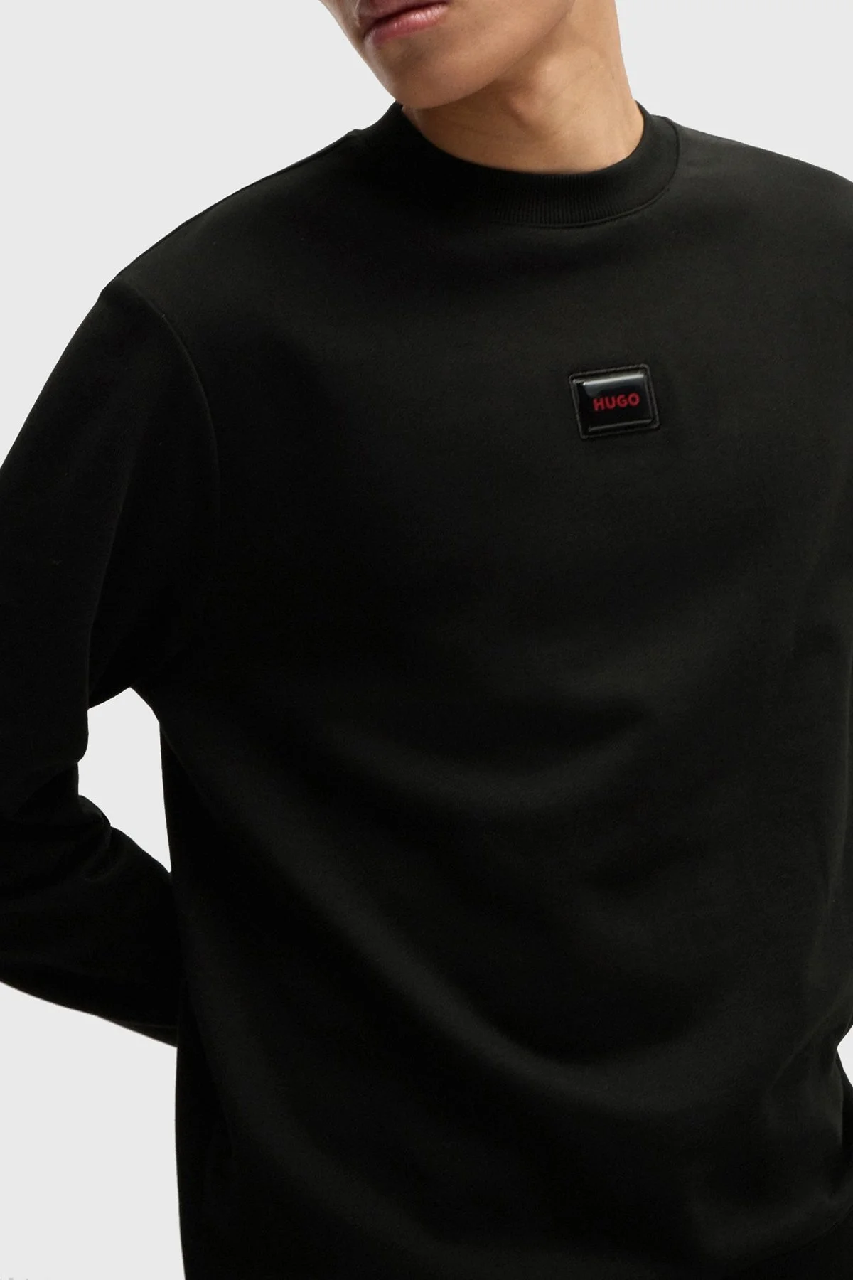 Hugo % 100 Pamuklu Regular Fit Erkek Sweat 50528174 001 SİYAH - 4