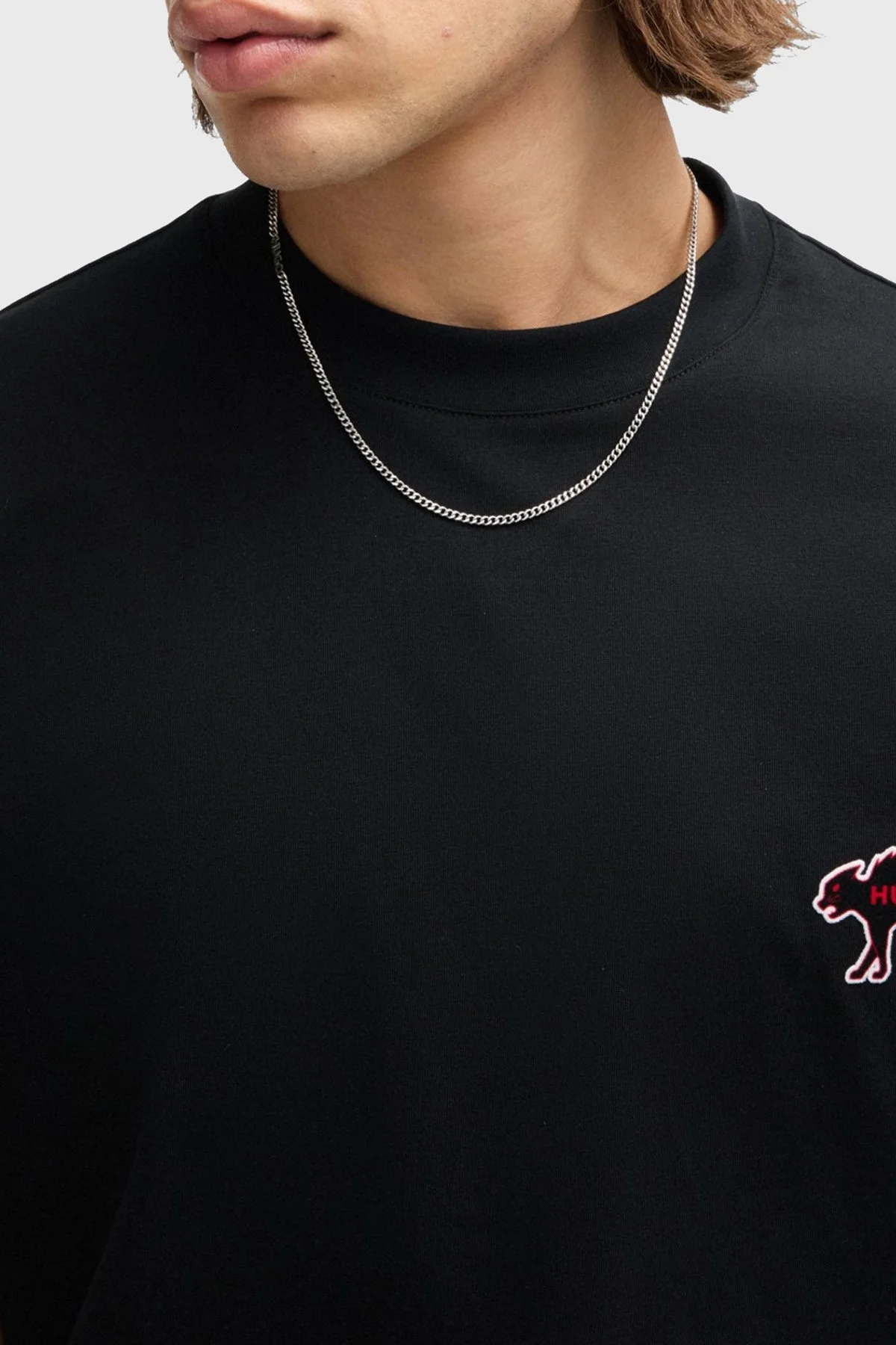 Hugo % 100 Pamuklu Regular Fit Erkek T Shirt 50518963 001 SİYAH - 9