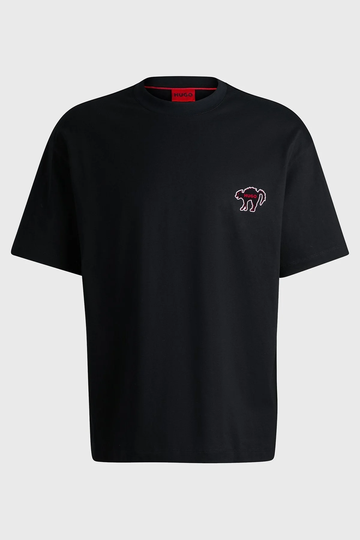 Hugo % 100 Pamuklu Regular Fit Erkek T Shirt 50518963 001 SİYAH - 10