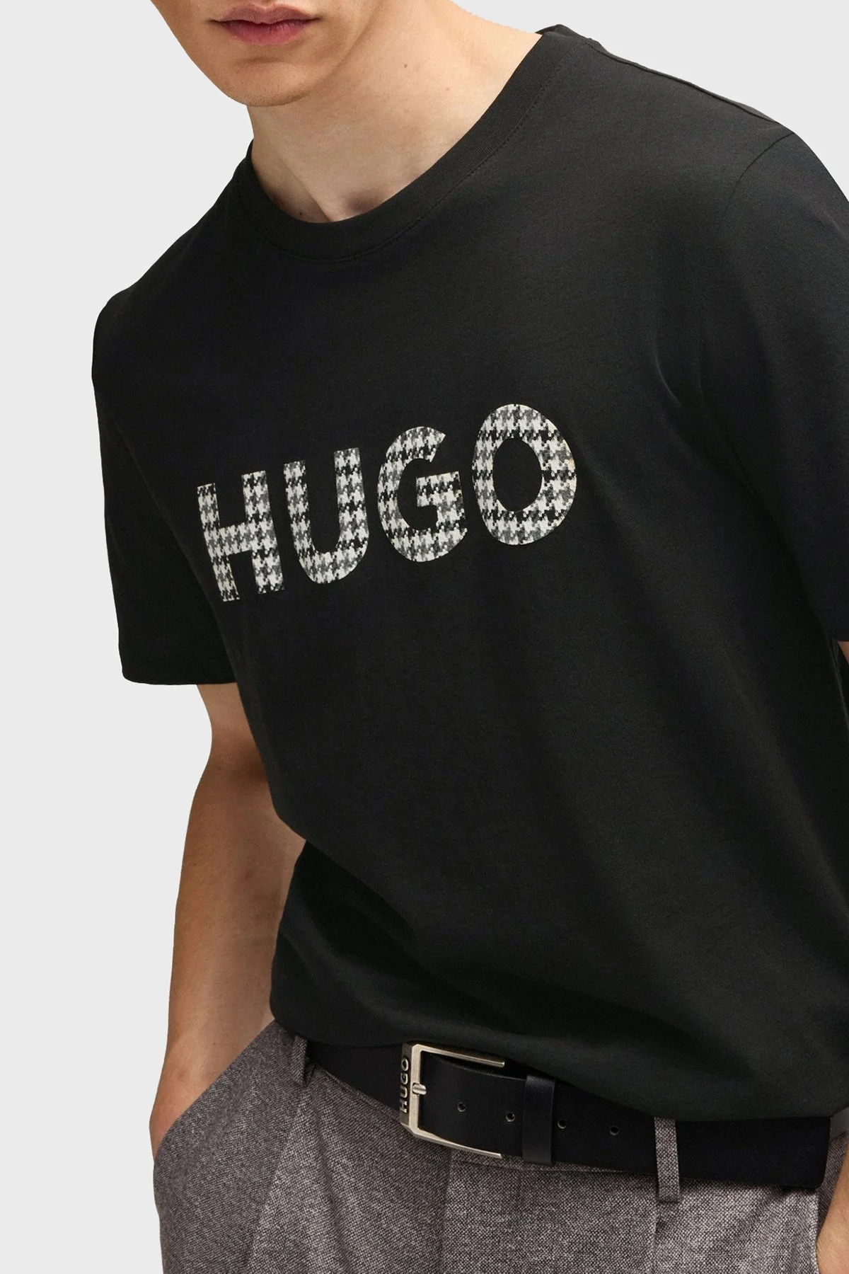 Hugo % 100 Pamuklu Regular Fit Erkek T Shirt 50519724 001 SİYAH - 7