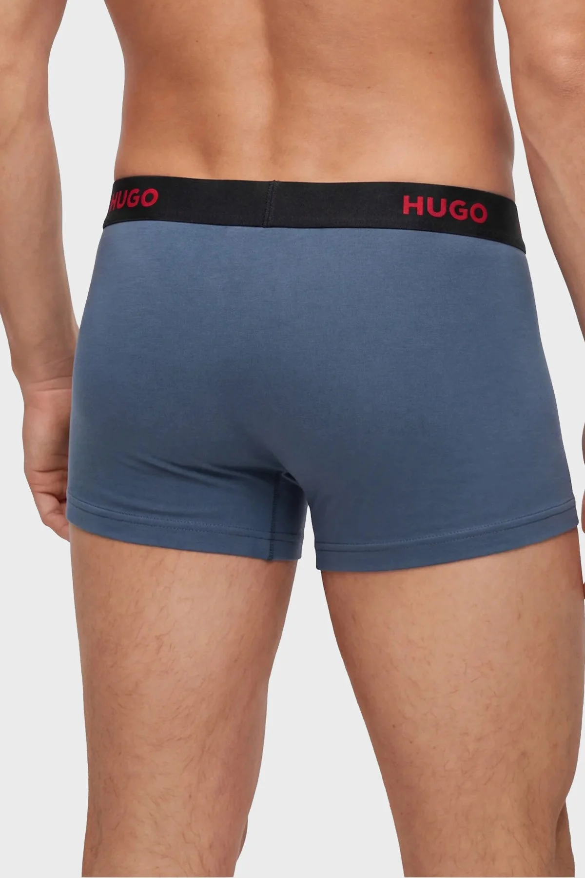 Hugo 3 Pack Logo Baskılı Erkek Boxer 50532550 466 Lacivert - 3