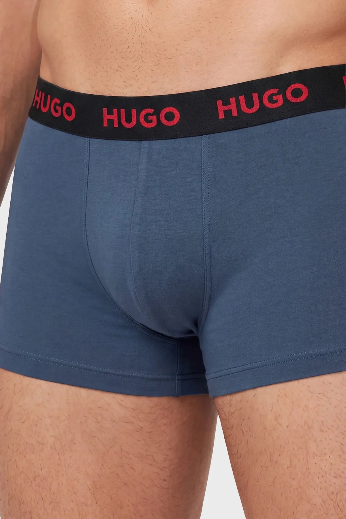 Hugo 3 Pack Logo Baskılı Erkek Boxer 50532550 466 Lacivert - 4