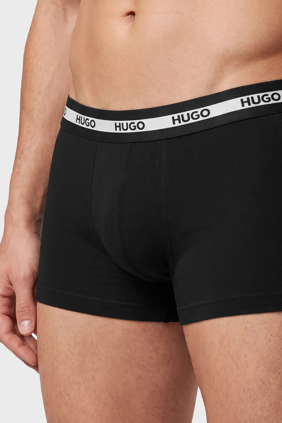 Hugo 3 Pack Logolu Erkek Boxer 50545668 997 Siyah - 4