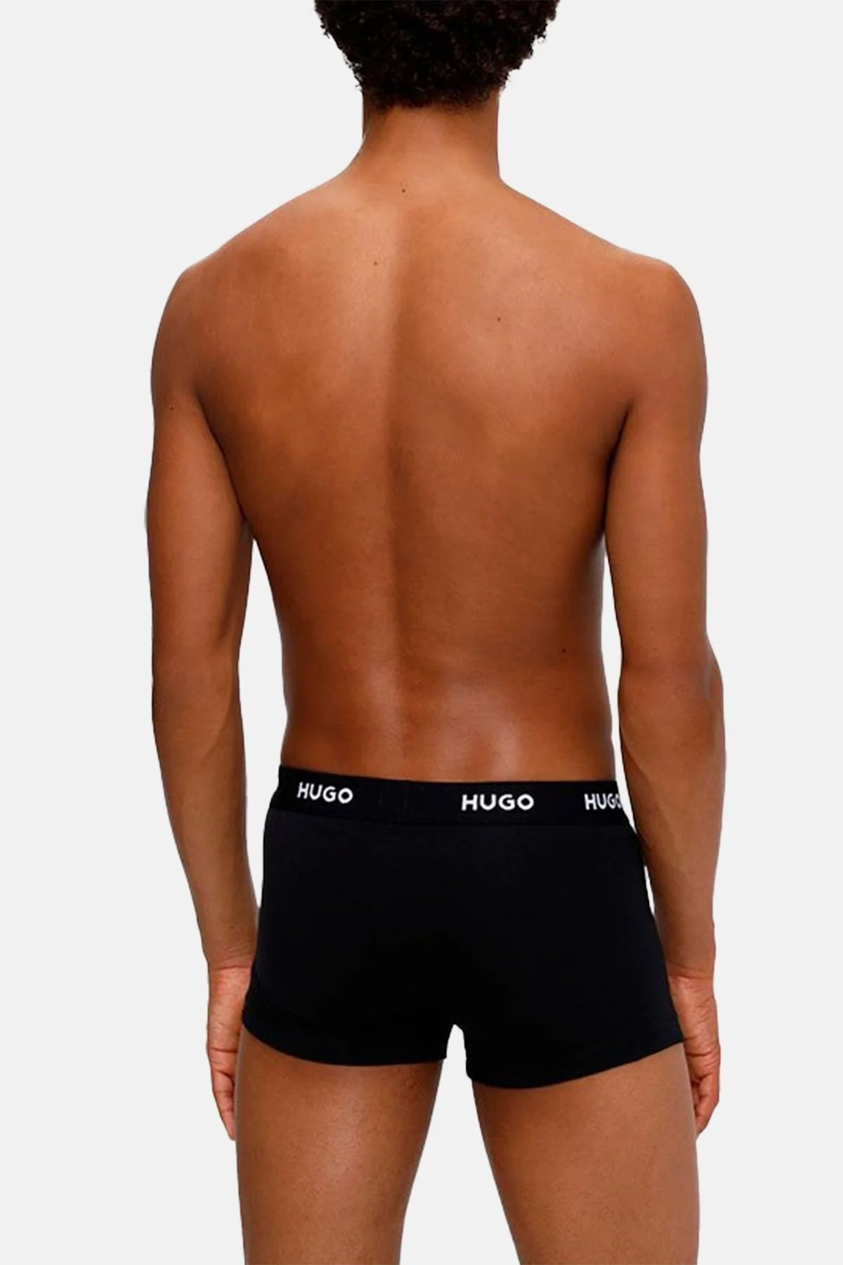 Hugo 3 Pack Pamuklu Logo Şeritli Erkek Boxer 50469786 001 SİYAH - 8