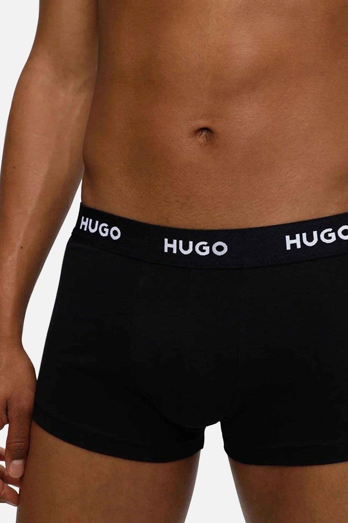 Hugo 3 Pack Pamuklu Logo Şeritli Erkek Boxer 50469786 001 SİYAH - 9