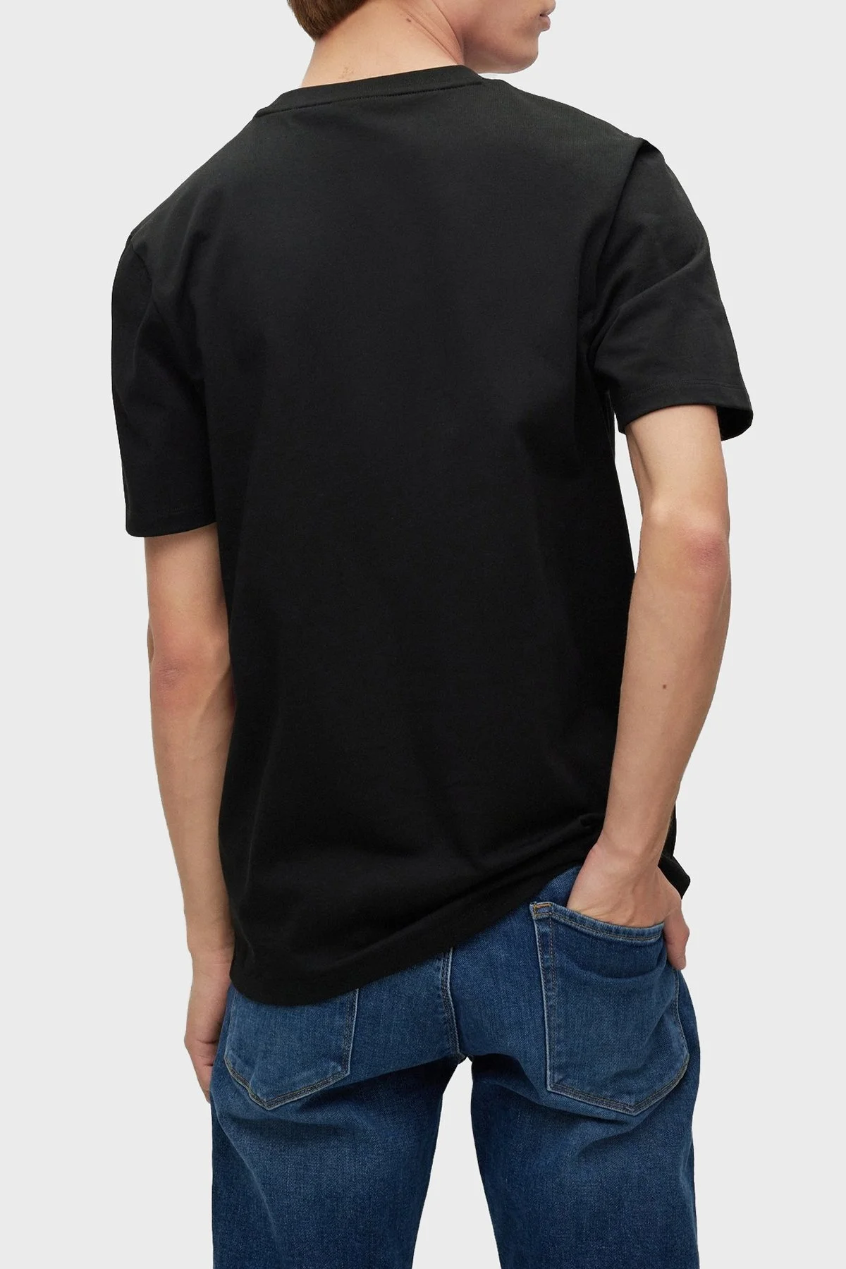 Hugo Baskılı % 100 Pamuk Regular Fit Bisiklet Yaka Erkek T Shirt 50493058 001 SİYAH - 3