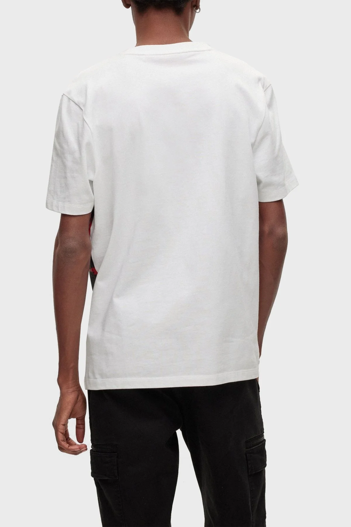 Hugo Baskılı % 100 Pamuk Regular Fit Bisiklet Yaka Erkek T Shirt 50493058 100 BEYAZ - 3