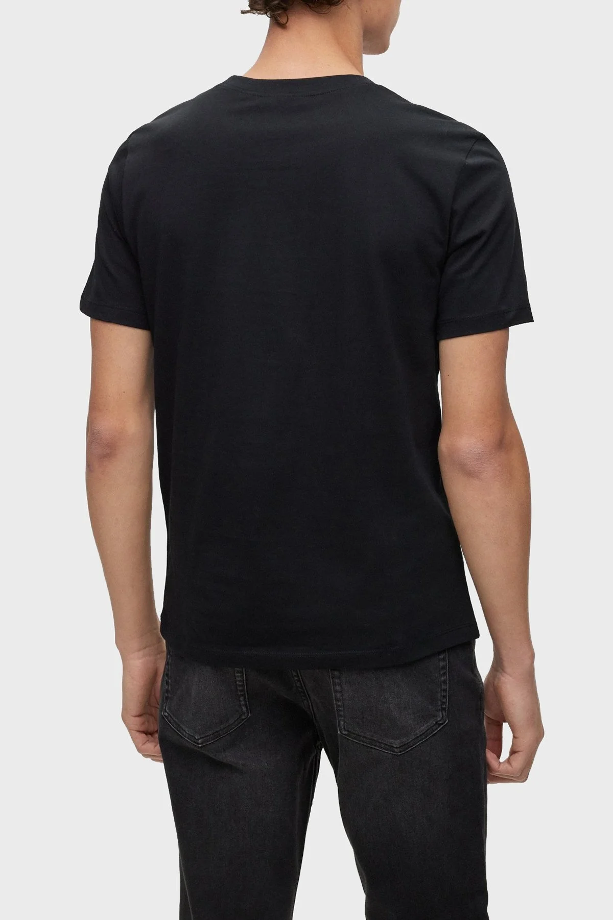 Hugo Baskılı Bisiklet Yaka % 100 Pamuk Regular Fit Erkek T Shirt 50488952 001 SİYAH - 3