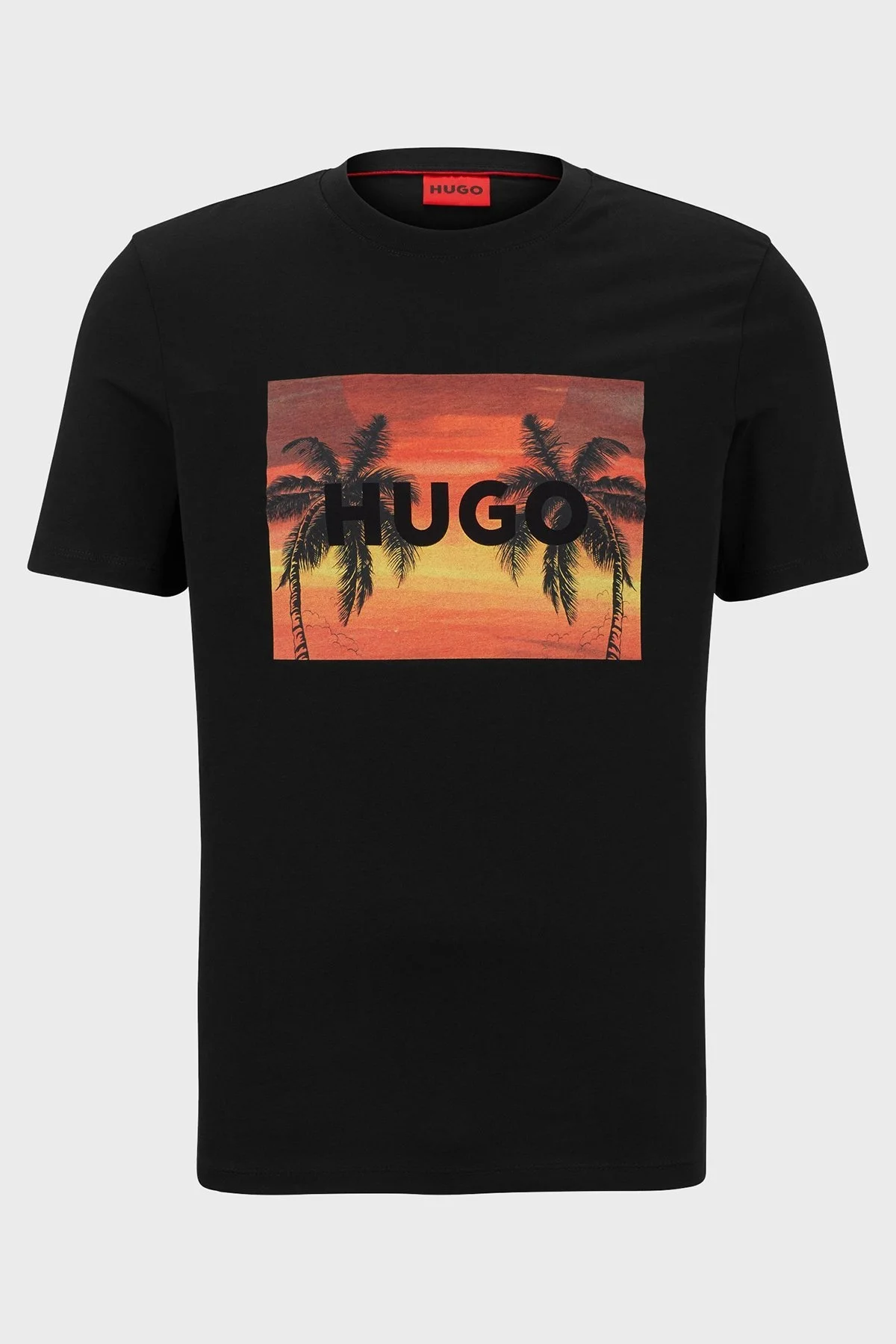 Hugo Baskılı Bisiklet Yaka % 100 Pamuk Regular Fit Erkek T Shirt 50488952 001 SİYAH - 5