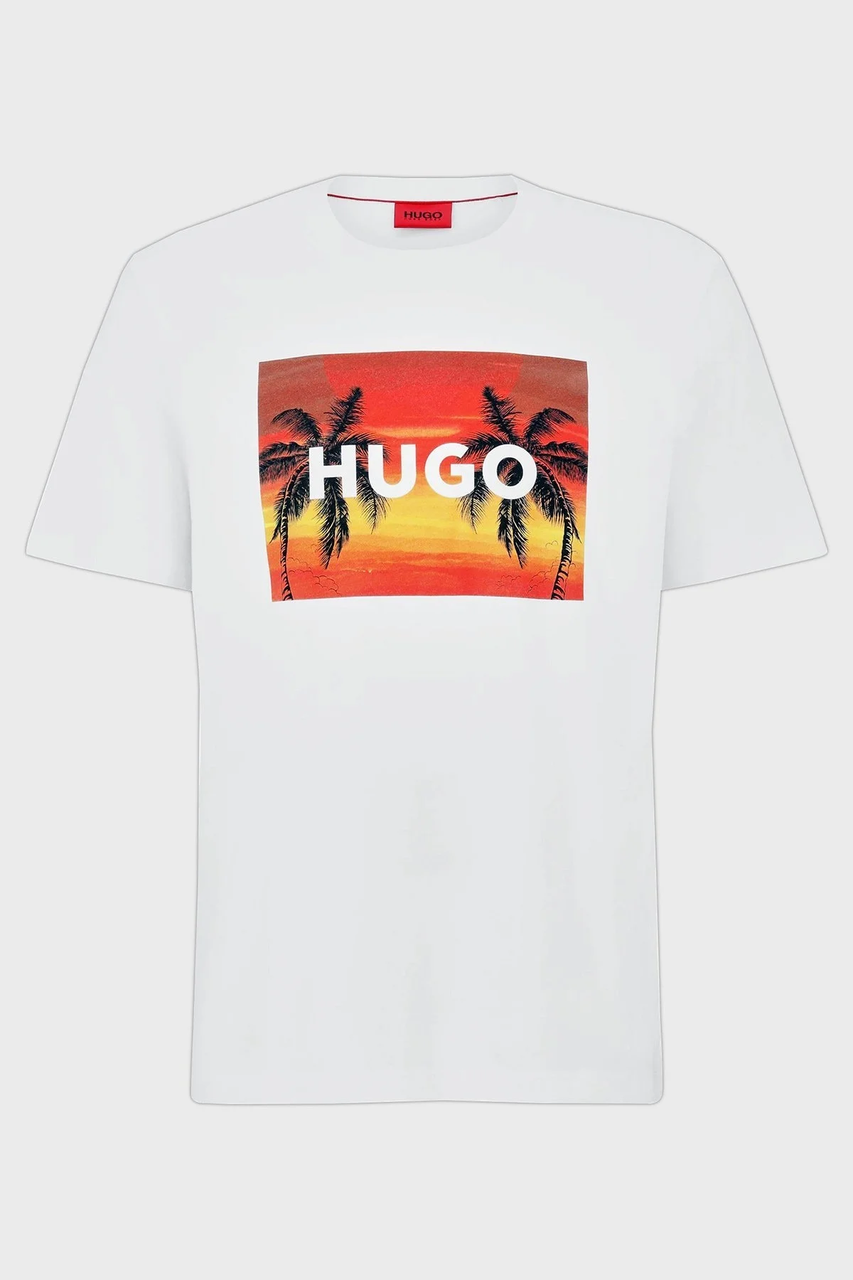 Hugo Baskılı Bisiklet Yaka % 100 Pamuk Regular Fit Erkek T Shirt 50488952 100 BEYAZ - 4