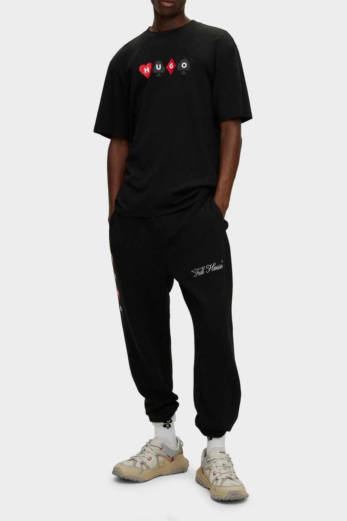 Hugo Baskılı Bisiklet Yaka % 100 Pamuk Relaxed Fit Erkek T Shirt 50499720 001 SİYAH - 3