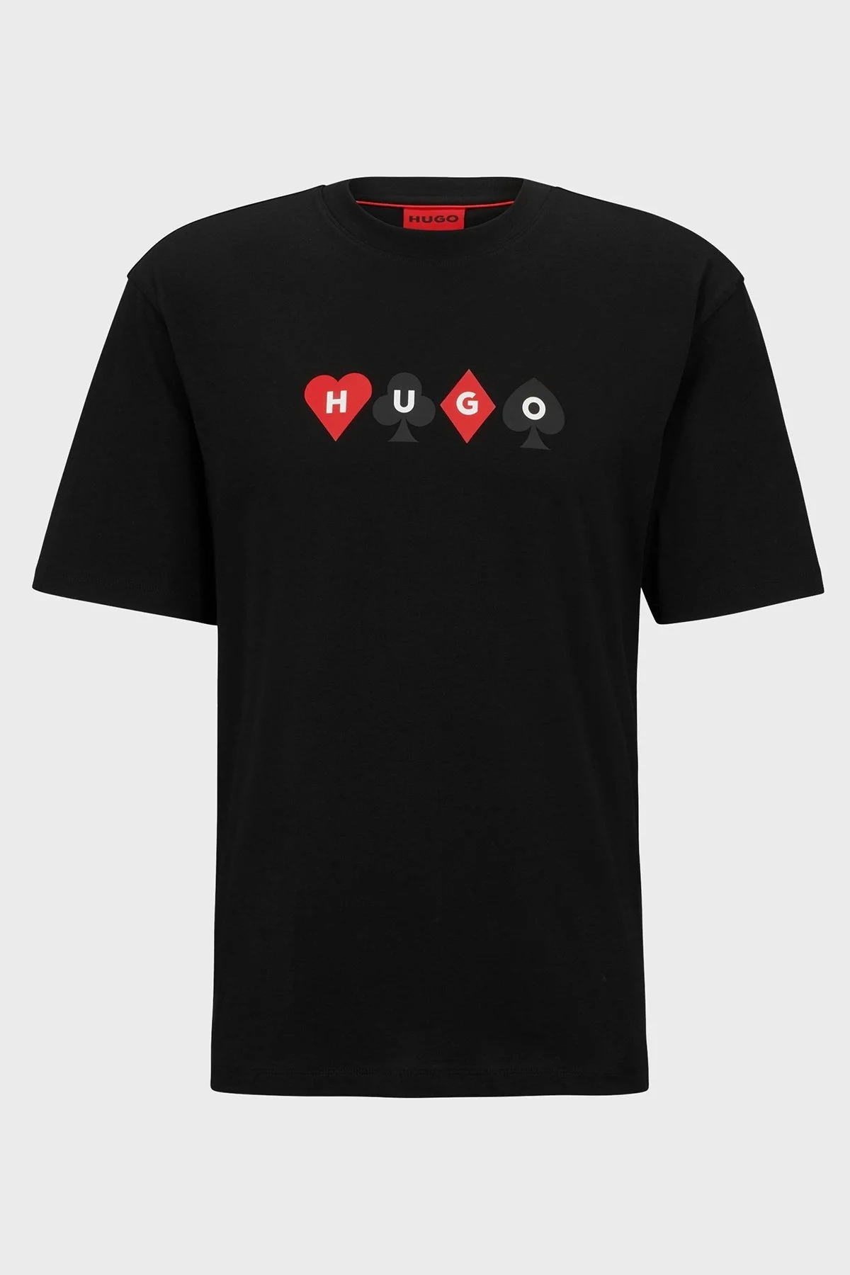 Hugo Baskılı Bisiklet Yaka % 100 Pamuk Relaxed Fit Erkek T Shirt 50499720 001 SİYAH - 5