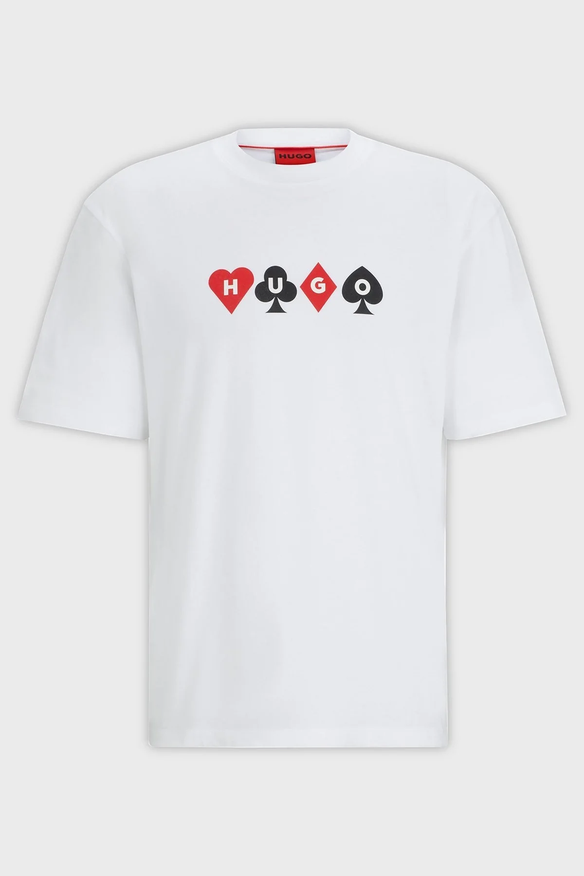 Hugo Baskılı Bisiklet Yaka % 100 Pamuk Relaxed Fit Erkek T Shirt 50499720 100 BEYAZ - 5