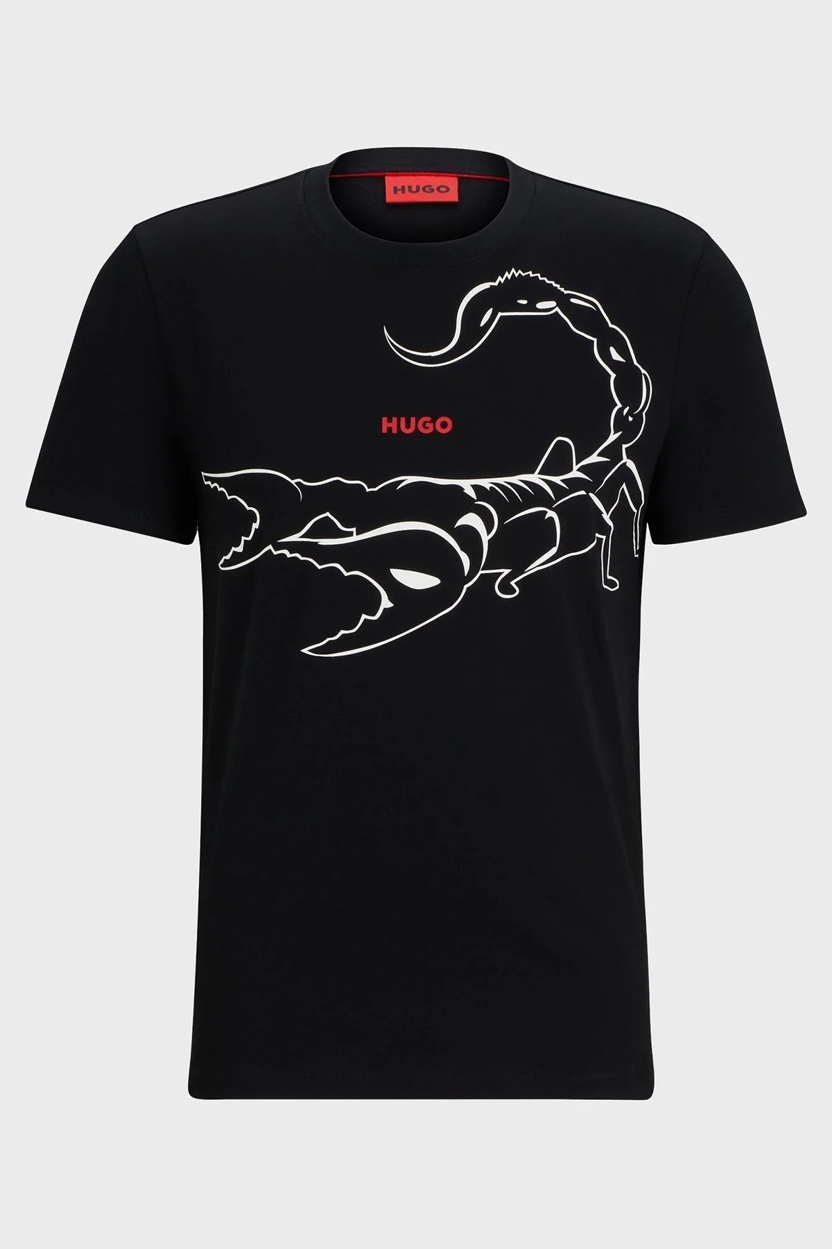 Hugo Baskılı Bisiklet Yaka Regular Fit Pamuklu Jarse Erkek T Shirt 50498196 001 SİYAH - 5