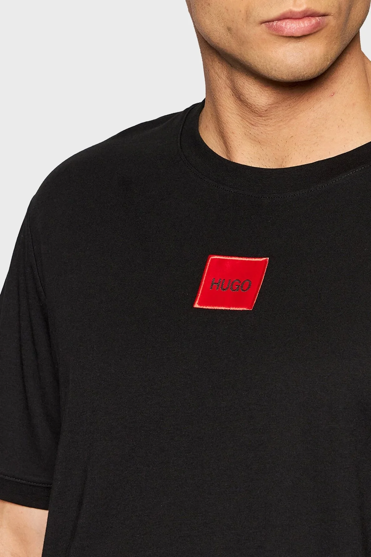 Hugo Baskılı Regular Fit Bisiklet Yaka % 100 Pamuk Erkek T Shirt 50447978 001 SİYAH - 3