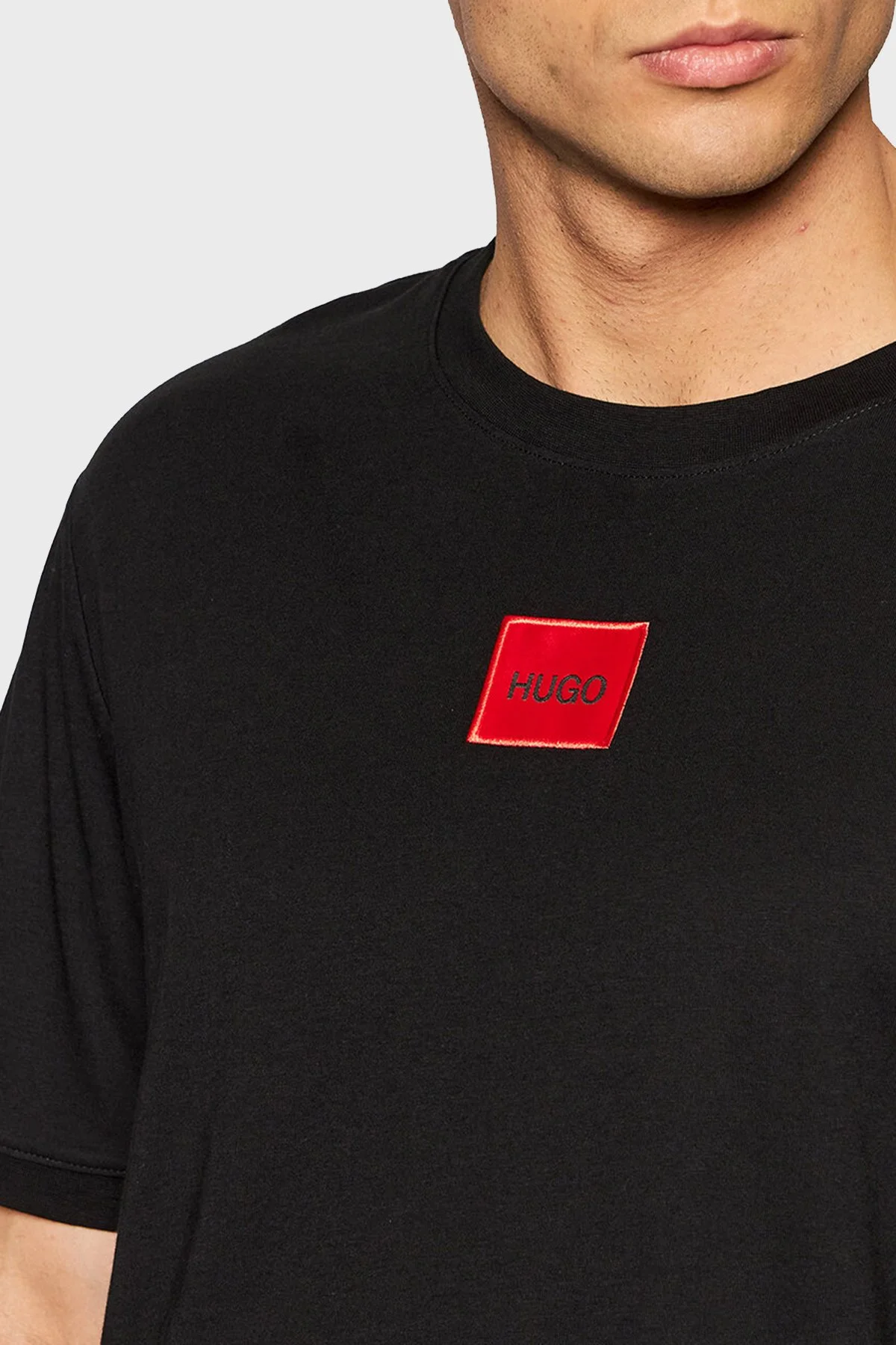 Hugo Baskılı Regular Fit Bisiklet Yaka % 100 Pamuk Erkek T Shirt 50447978 001 SİYAH - 3