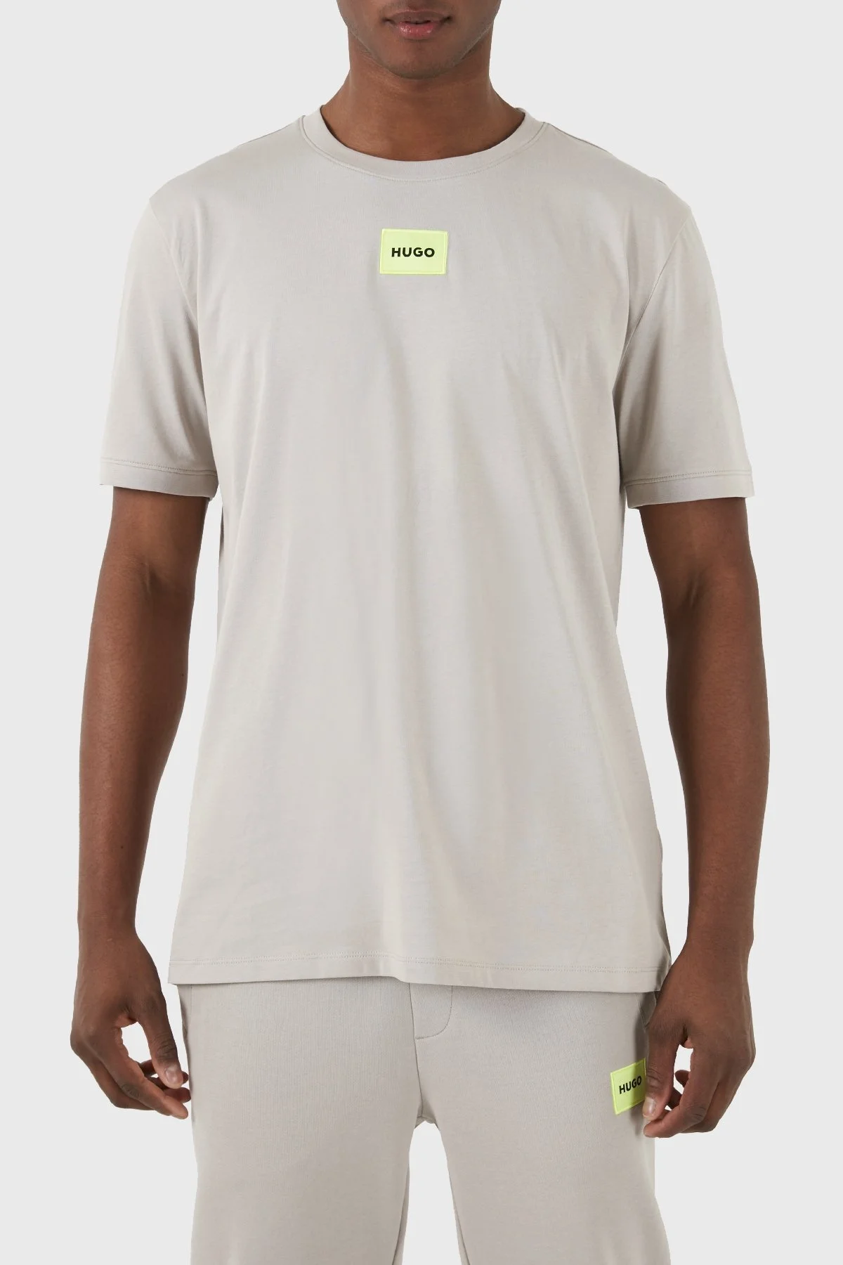 Hugo Baskılı Regular Fit Bisiklet Yaka % 100 Pamuk Erkek T Shirt 50447978 055 GRİ - 1